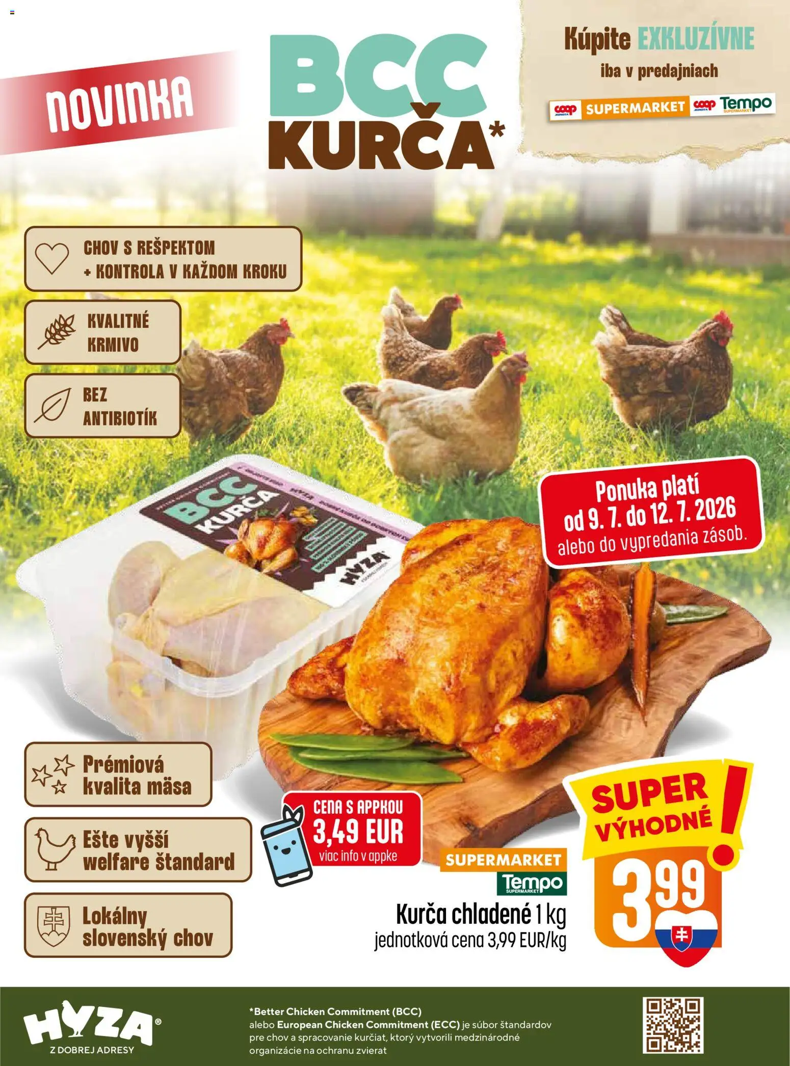 Nové COOP Jednota akcie – leták je platný od 09.07.2026 | Strana: 2 | Produkty: Kurča