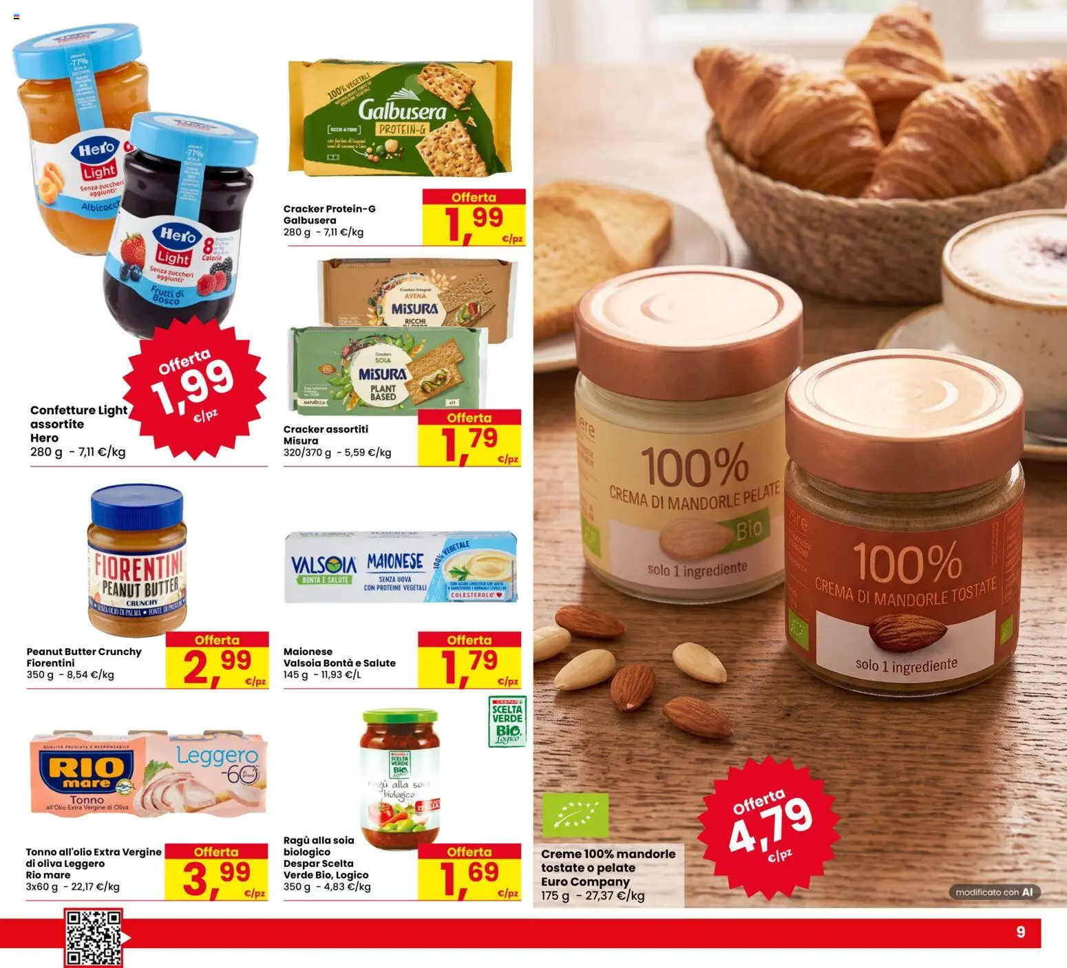 Volantino Eurospar del 20/08/2026 | Pagina: 9 | Prodotti: Frutti di bosco, Crema, Mandorle, Tonno