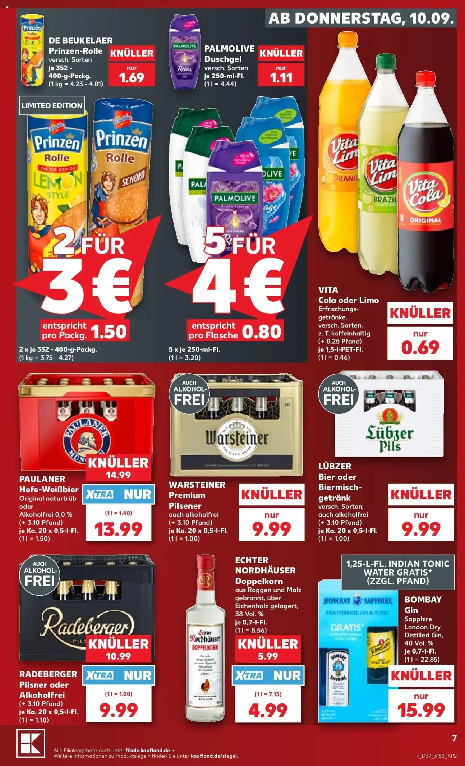 Prospekt Kaufland ab 07.09.2026 » Angebote Online zum Blättern | Seite: 24 | Produkte: Cola, Duschgel, Lubzer, Paulaner