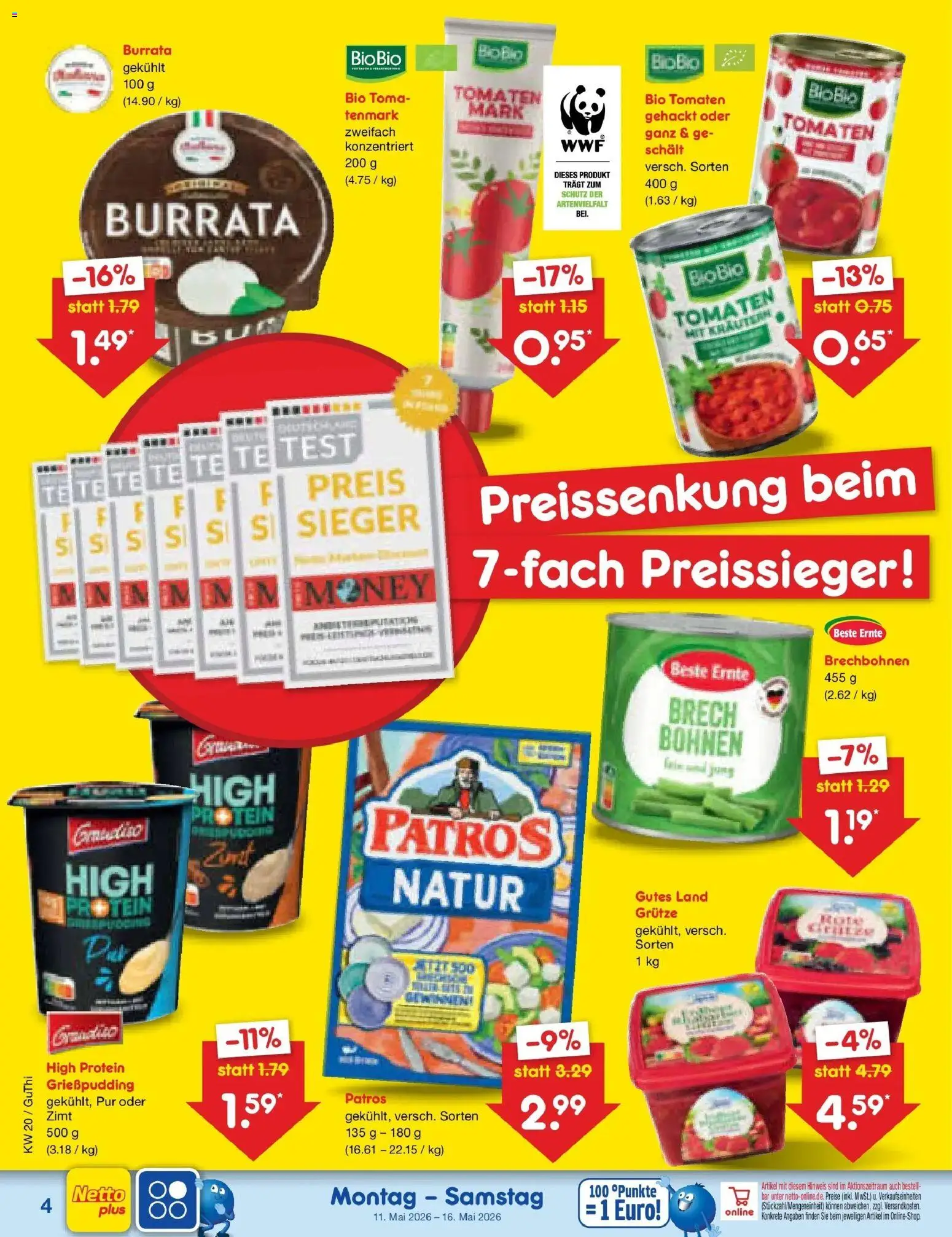 Netto Marken-Discount Prospekt Pirna	 – gültig ab 10.05.2026 | Seite: 4 | Produkte: Tomaten, Patros, Burrata