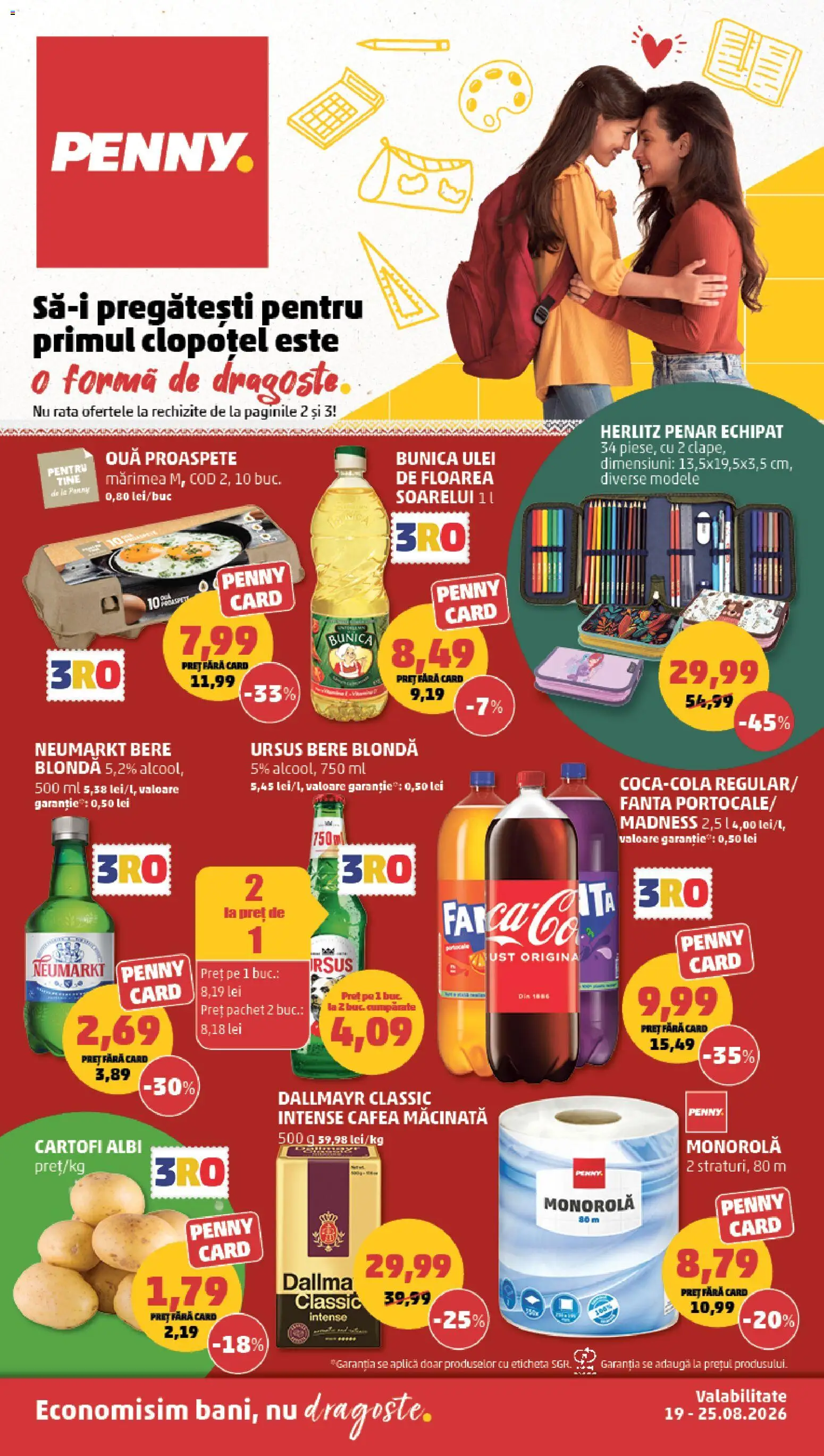 Noul catalog PENNY – valabil de la 19.08.2026 | Pagină: 1 | Produse: Ulei, Bere, Intense, Floarea Soarelui