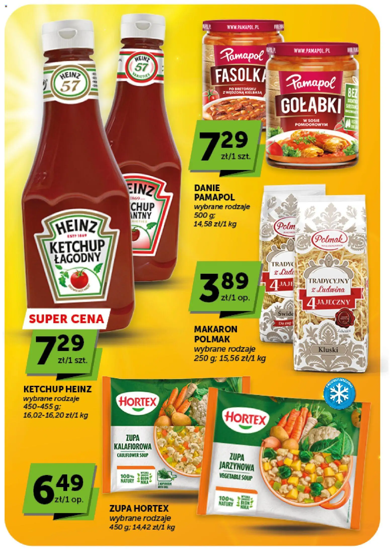Groszek gazetka - Minimarket od 23.07.2026 | Strona: 14 | Produkty: Ketchup, Zupa jarzynowa, Zupa, Makaron
