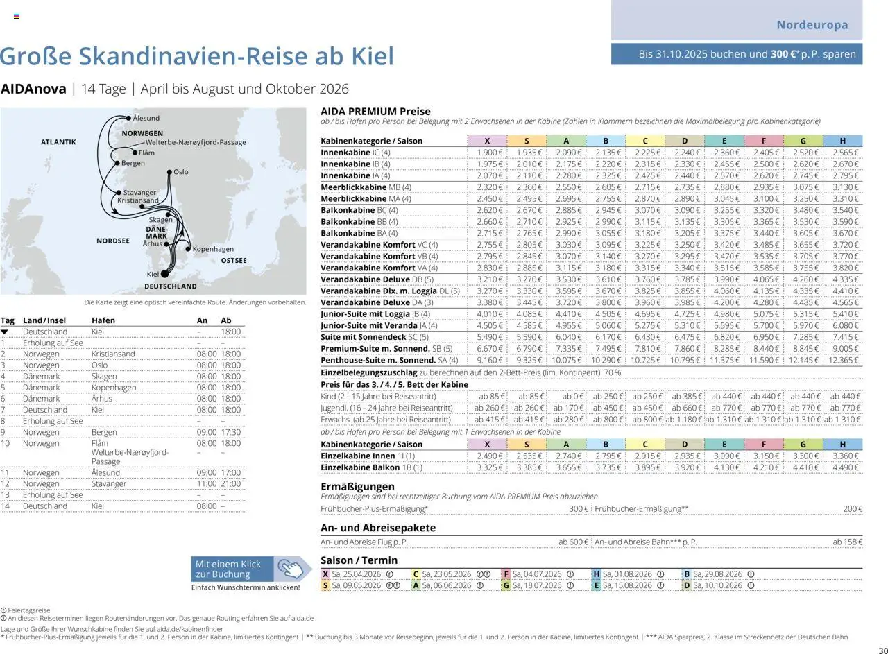 Aida Sommer 2026 – gültig ab 01.03.2026 | Seite: 30 | Produkte: Bett