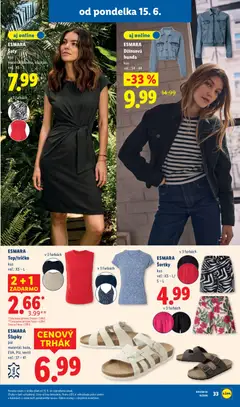 Lidl leták platný od 15.06.2026 | Strana: 49 | Produkty: Šaty, Bunda, Šľapky