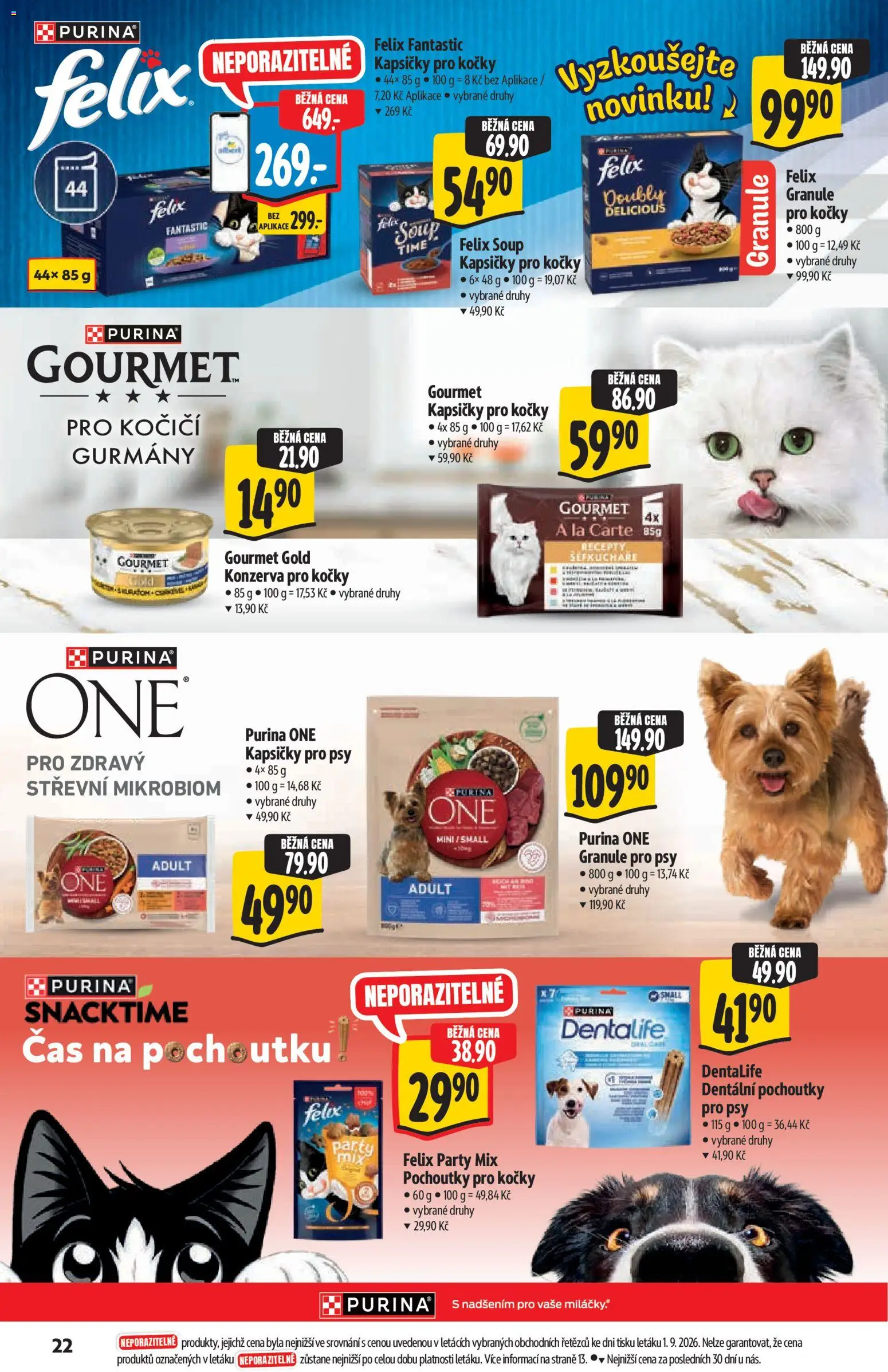 Albert katalog - Supermarket od 09.09.2026 | Strana: 22 | Produkty: Felix, Gourmet, Felix fantastic, Granule