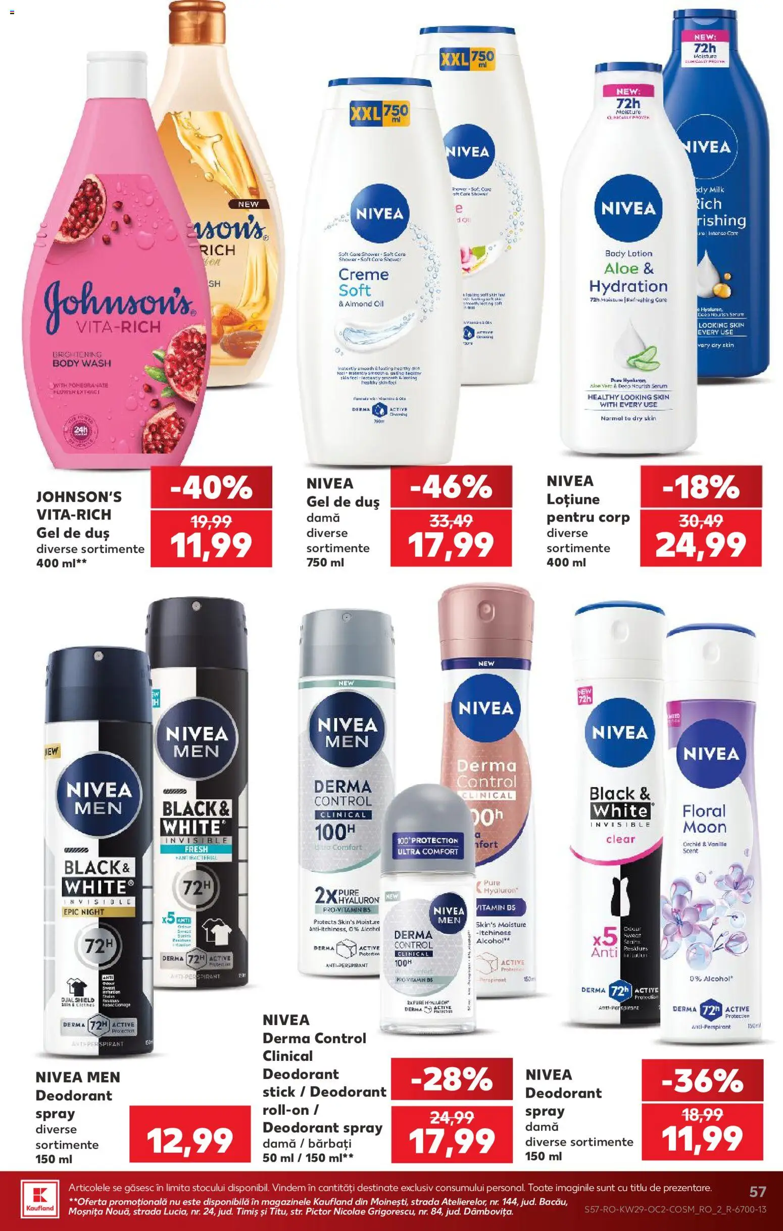 Noul catalog Kaufland – valabil de la 15.07.2026 | Pagină: 57 | Produse: Serum, Aloe vera, Duș, Gel de duș