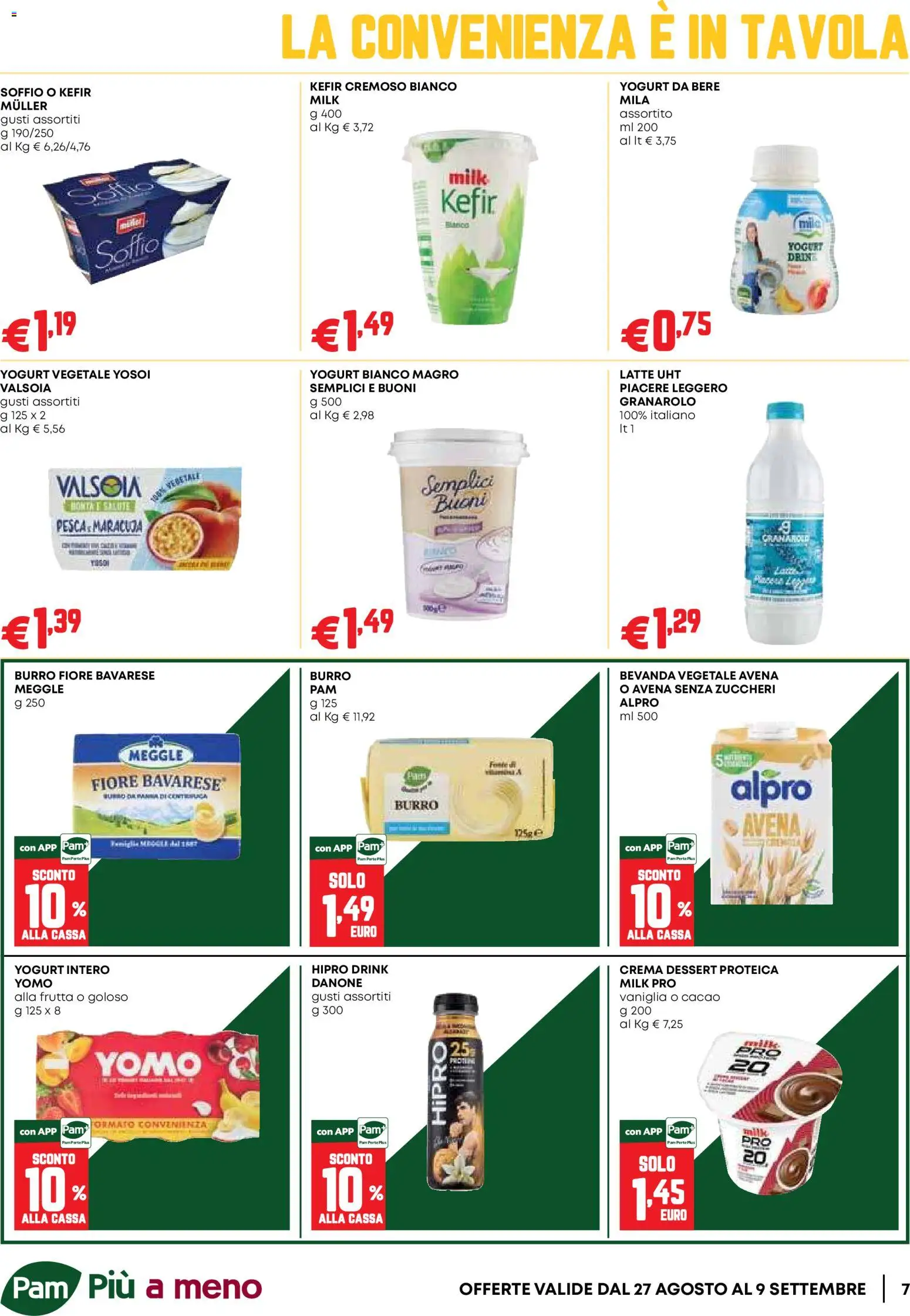Volantino PAM del 27/08/2026 | Pagina: 7 | Prodotti: Vaniglia, Crema, Latte, Cacao