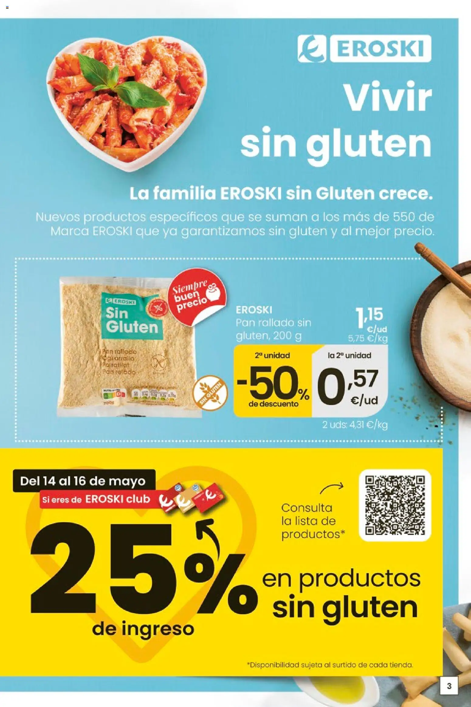Eroski Quieres ahorrar conmigo │ válido desde el 14.05.2026 | Página: 3 | Productos: Pan, Σανίδα