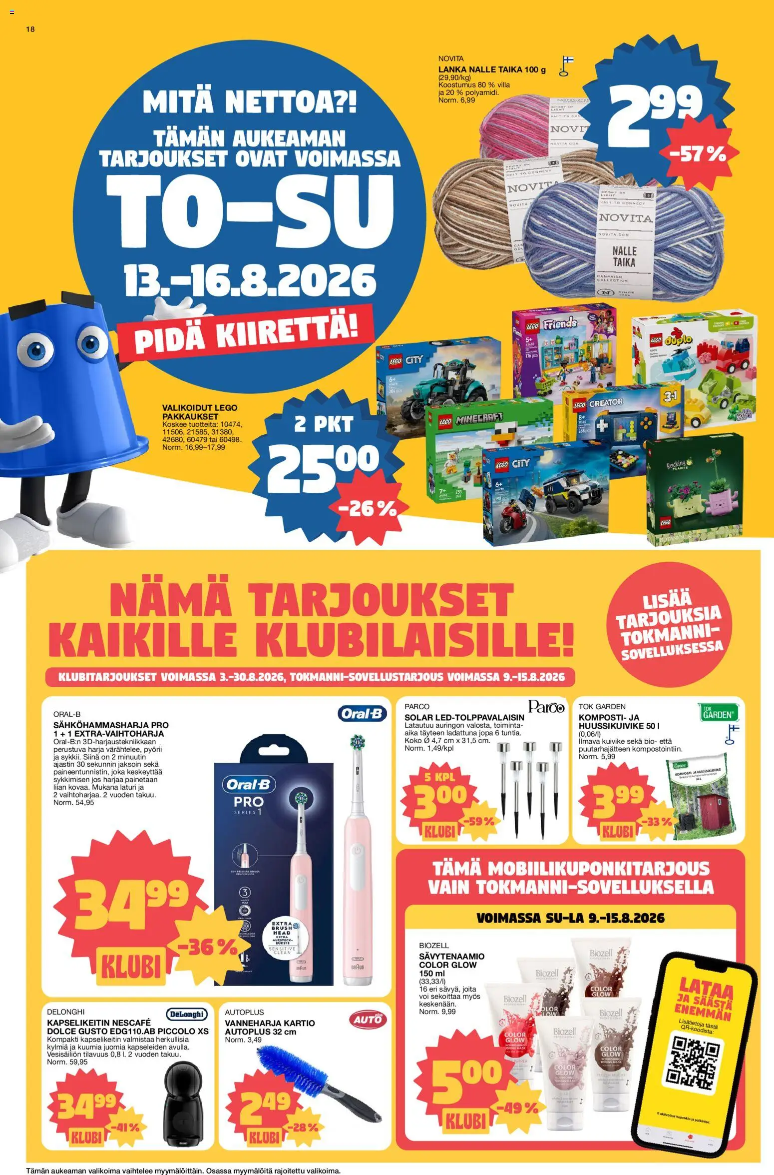 Tokmanni tarjoukset – voimassa 10/08/2026 alkaen | Sivu: 18