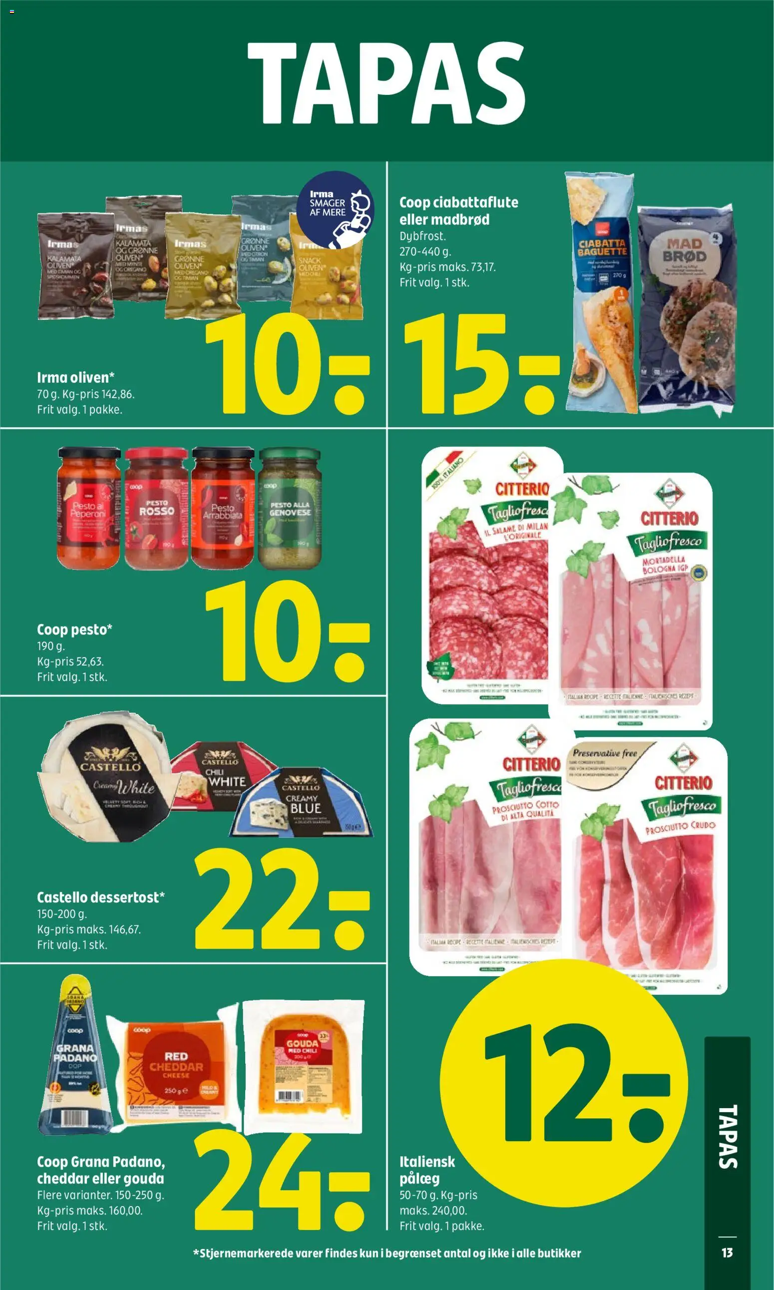 Coop 365 tilbudsavis – gyldig fra 04.06.2026 | Side: 16 | Produkter: Cheddar, Brød, Pålæg, Pesto