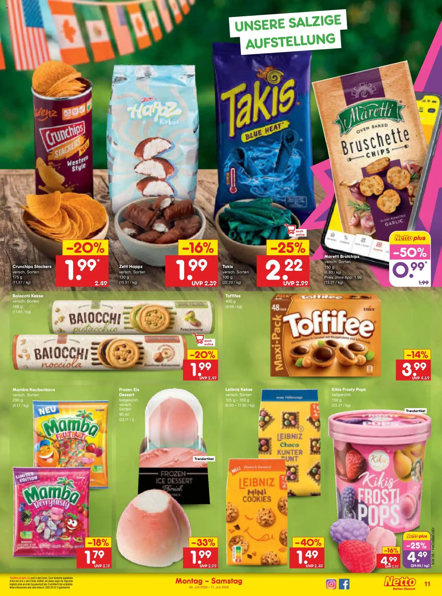 Netto Marken-Discount Prospekt – gültig ab 06.07.2026 | Seite: 15 | Produkte: Toffifee, Kekse, Eis