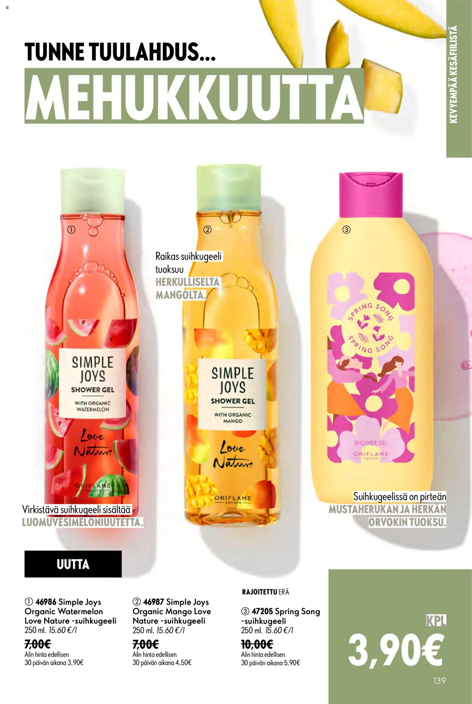 Oriflame - Esite 09 – voimassa 24/06/2026 alkaen | Sivu: 139 | Tuotteet: Mango, Suihkugeeli