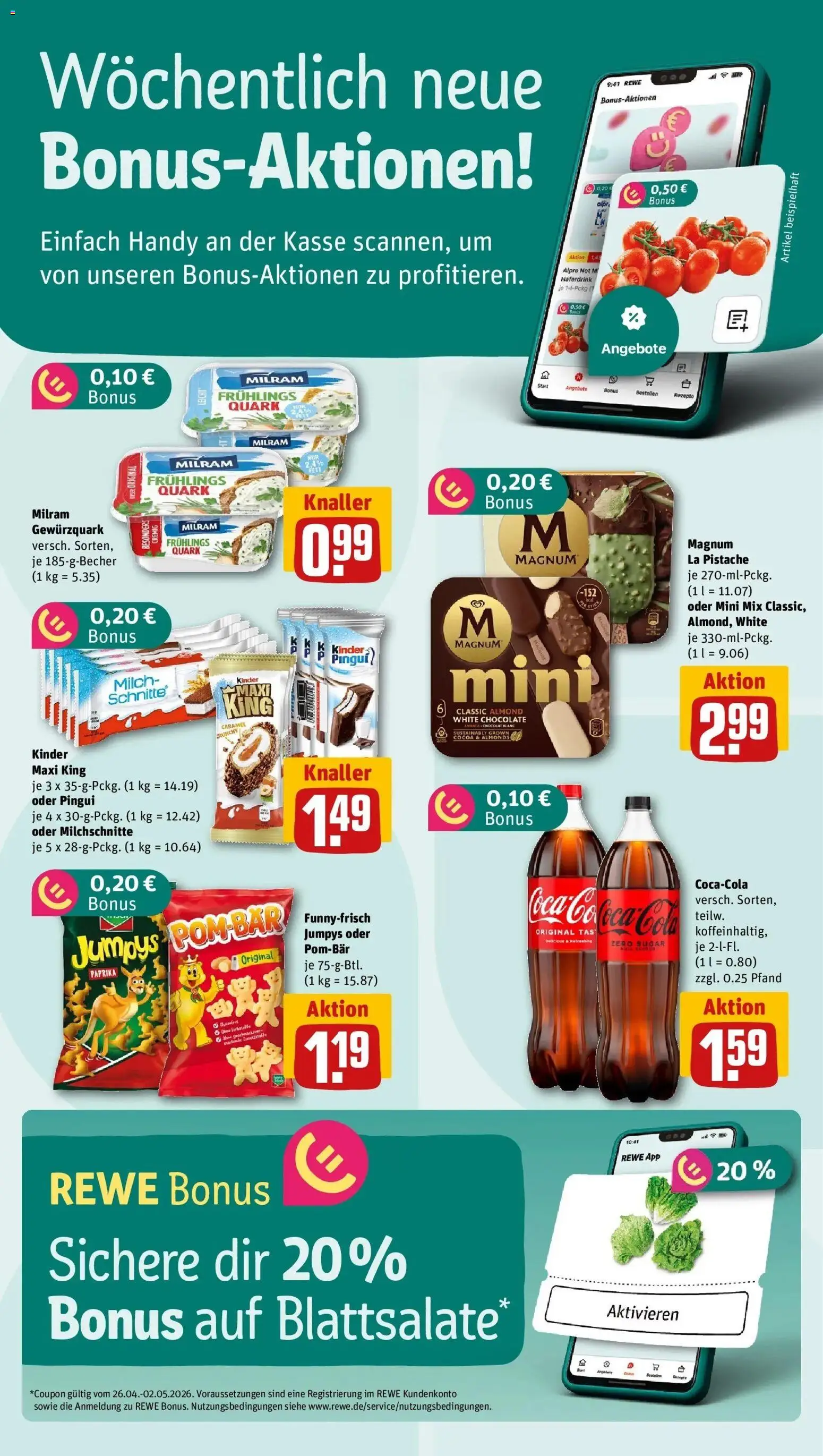 Rewe Prospekt Wilhermsdorf	 – gültig ab 27.04.2026 | Seite: 2 | Produkte: Quark, Milch, Paprika, Milram