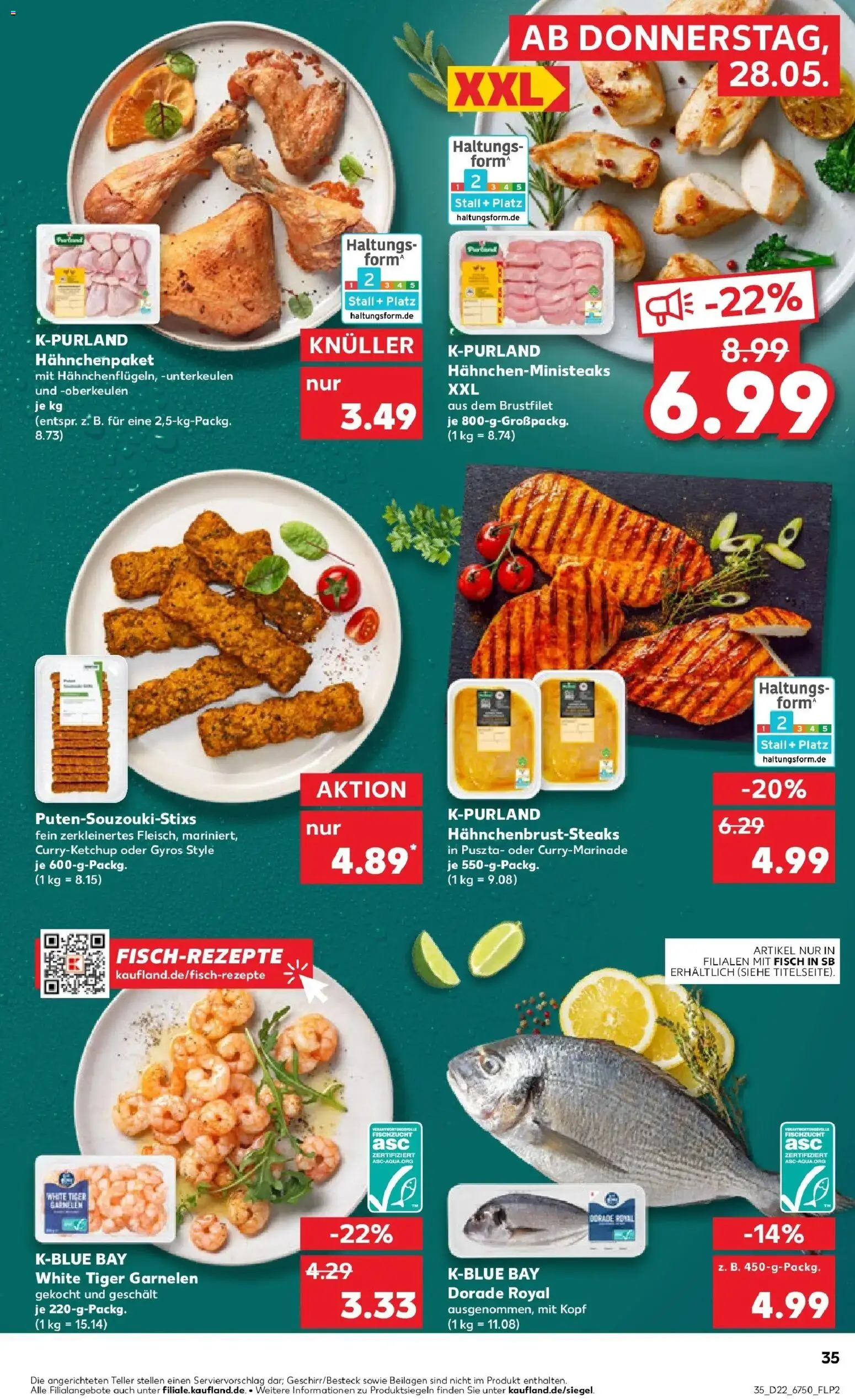 Kaufland Prospekt Bad Freienwalde (Oder) – gültig ab 26.05.2026 | Seite: 40 | Produkte: Dorade, Garnelen, Gyros, Tiger garnelen