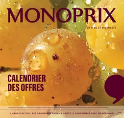 Monoprix - Prévisualisation de Monoprix - Calendrier foire aux vins valide à partir de 11/09/2026
