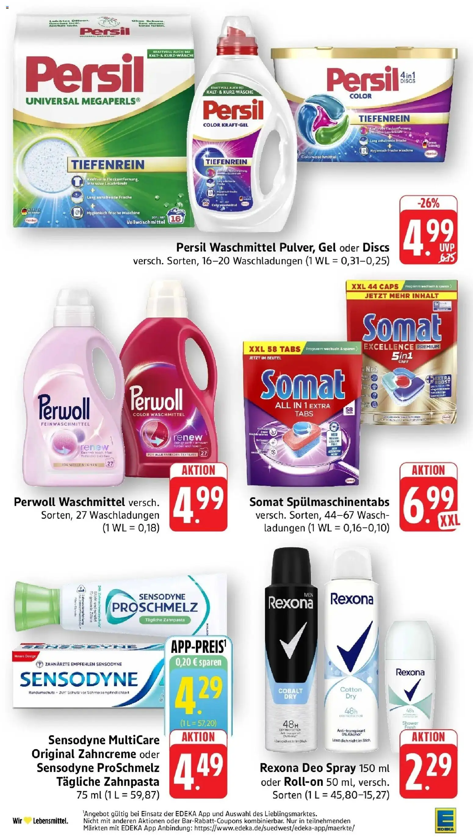 Edeka Prospekt Mühlheim / Donau (ab 21.09.2026) » Angebote Online | Seite: 32 | Produkte: Antitranspirant, Wasser, Spülmaschinentabs, Persil