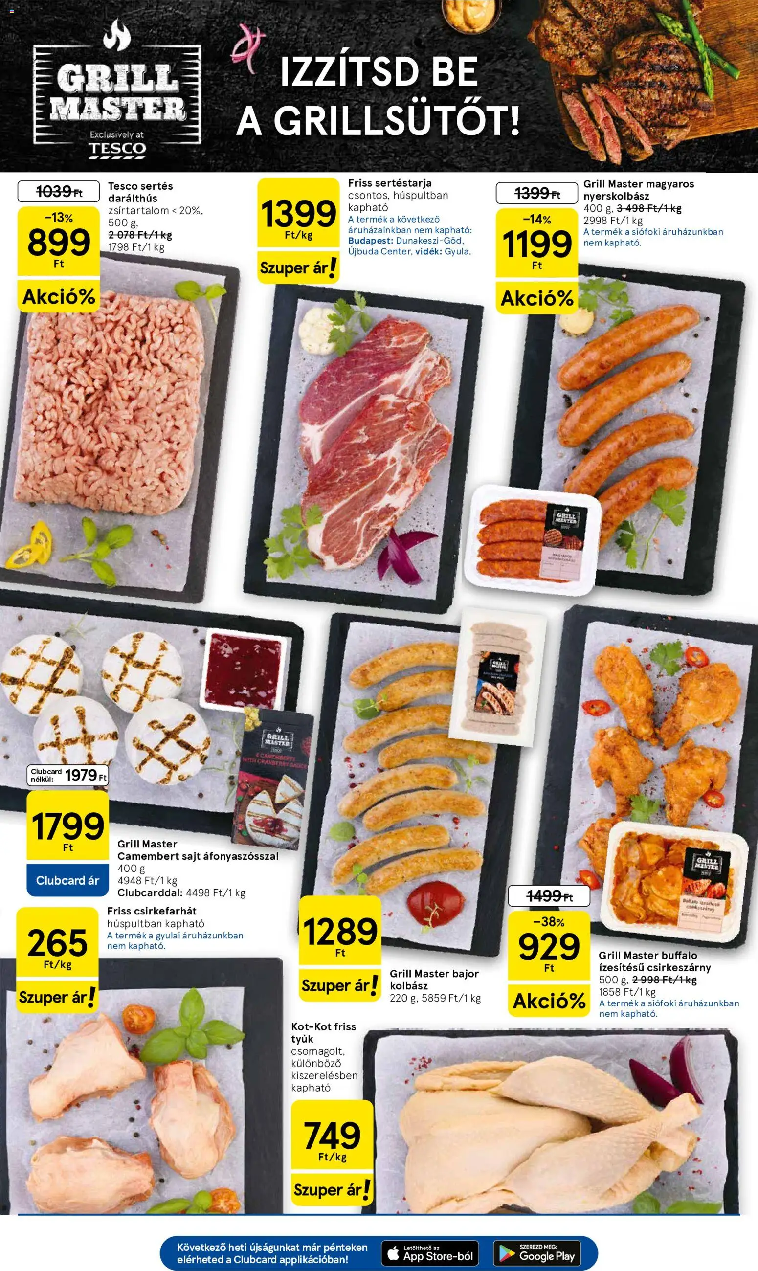 Tesco akciós ujság - amely érvényes a következő dátumtól: 28.05.2026 | Oldal: 3 | Termékek: Sertéstarja, Kolbász, Grill, Sajt