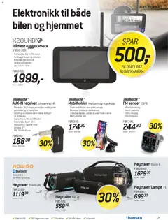 Forhåndsvisning av THANSEN kundeavis gyldig fra 24.04.2026 | Side: 17 | Produkter: Handsfree, Høyttaler, Batteri