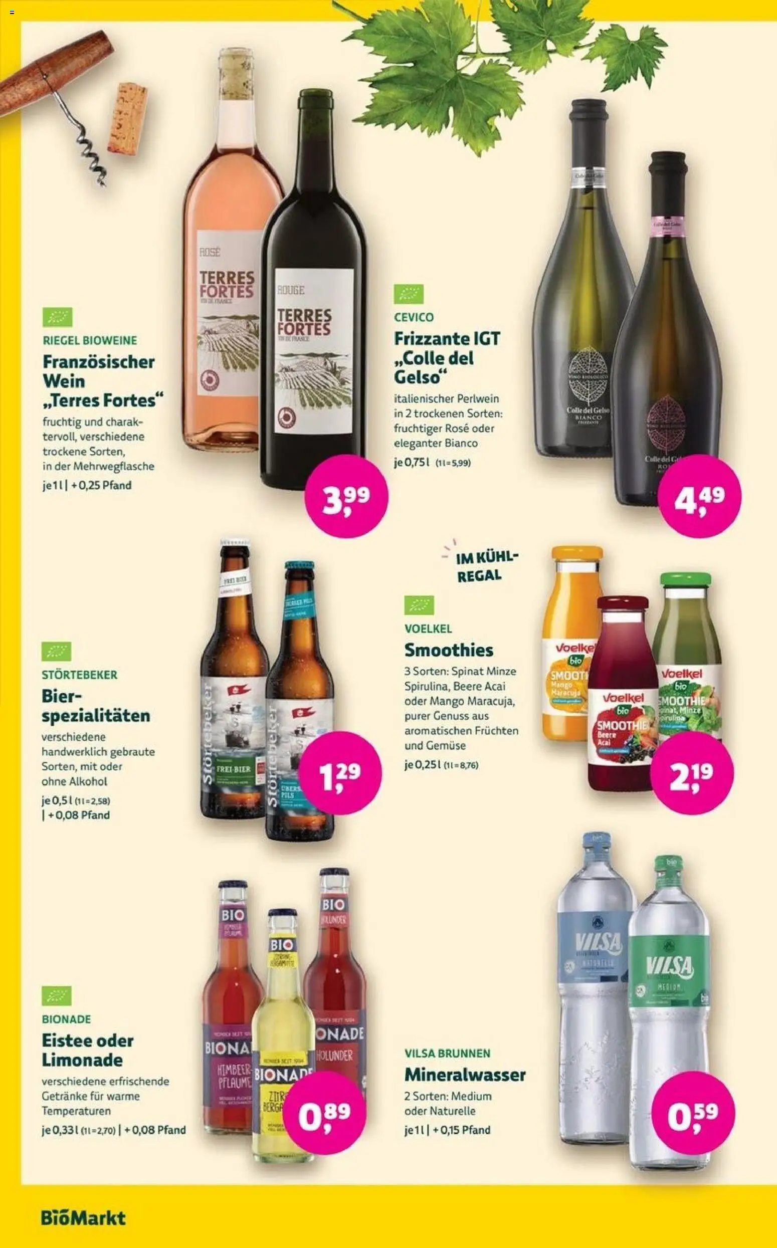 BioMarkt Prospekt – gültig ab 12.08.2026 | Seite: 12 | Produkte: Limonade, Rouge, Mineralwasser, Mango
