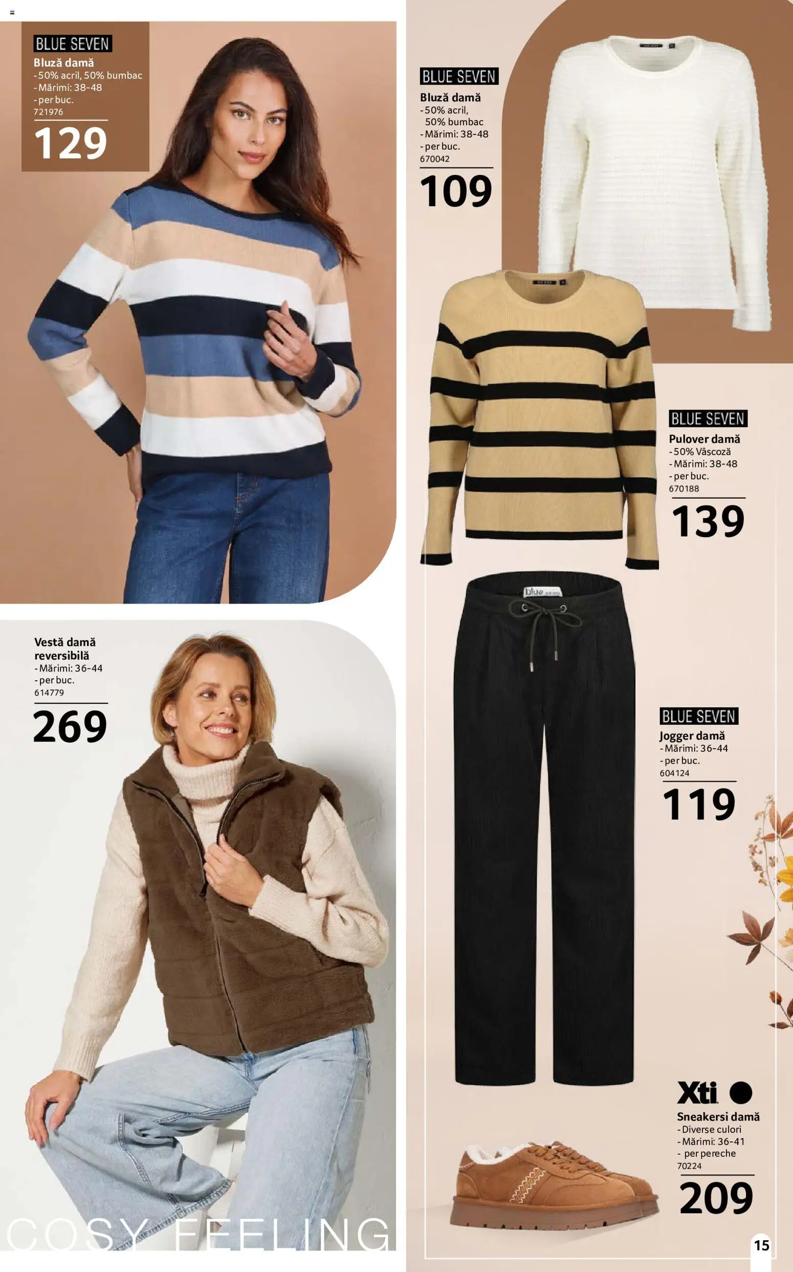 Noul catalog Selgros – valabil de la 18.09.2026 | Pagină: 15 | Produse: Sneakerși, Bluză, Pulover, Vestă