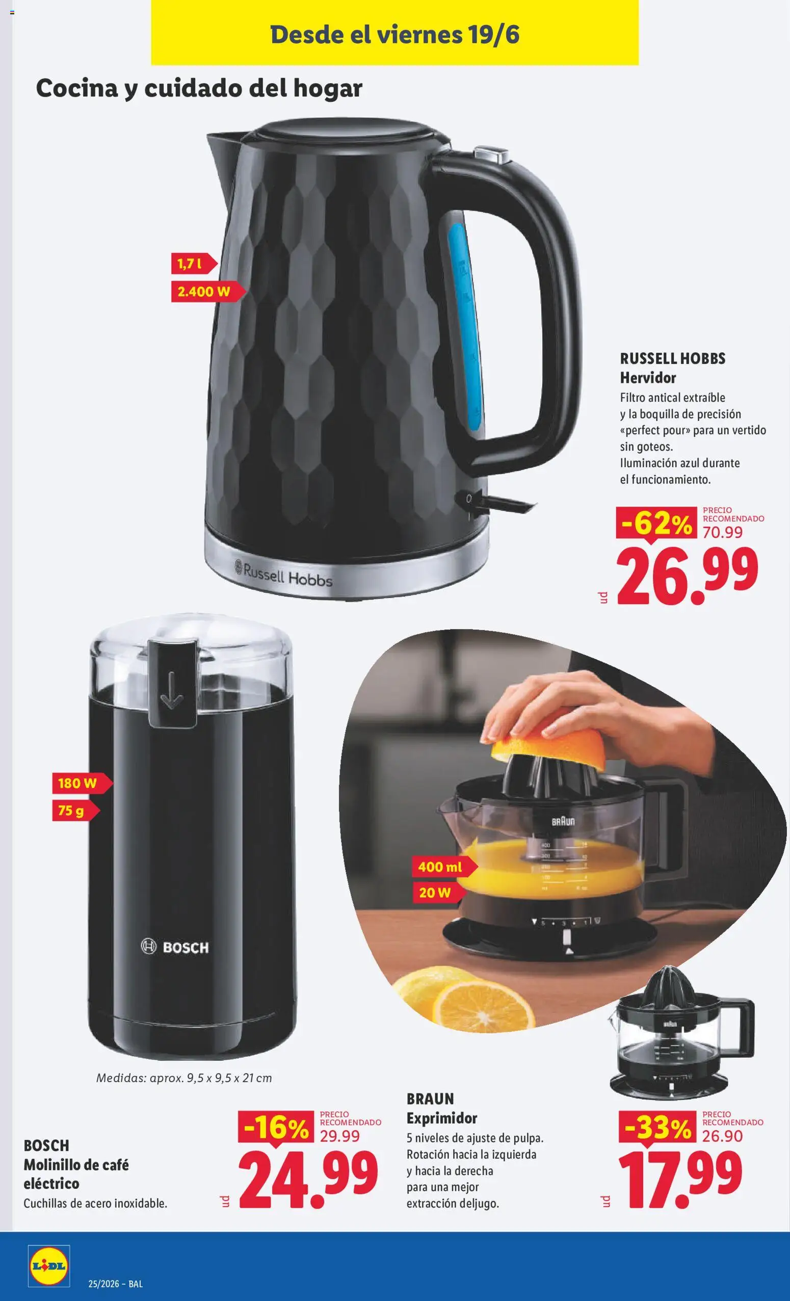 Lidl folleto de bazar Baleares │ válido desde el 15.06.2026 | Página: 22 | Productos: Café, Cocina, Exprimidor, Galette de chaise