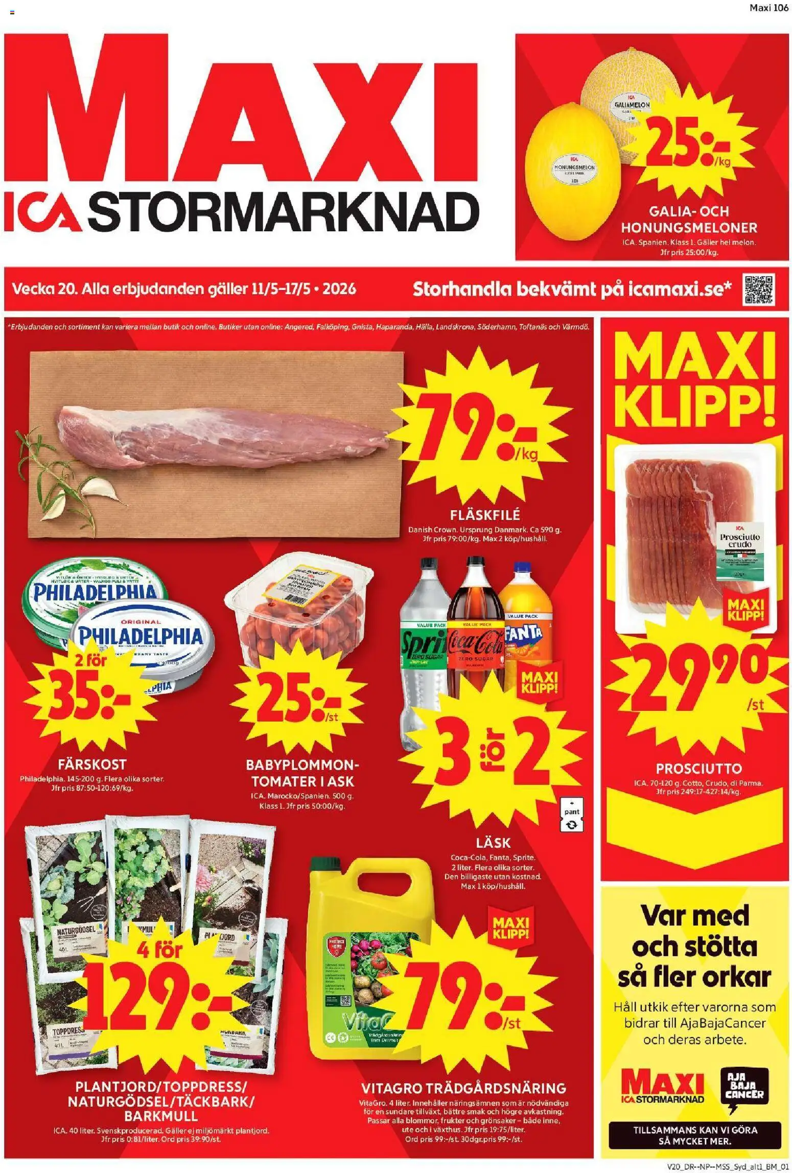 ICA Maxi reklamblad aktuell från 11.05.2026 | Sida: 1