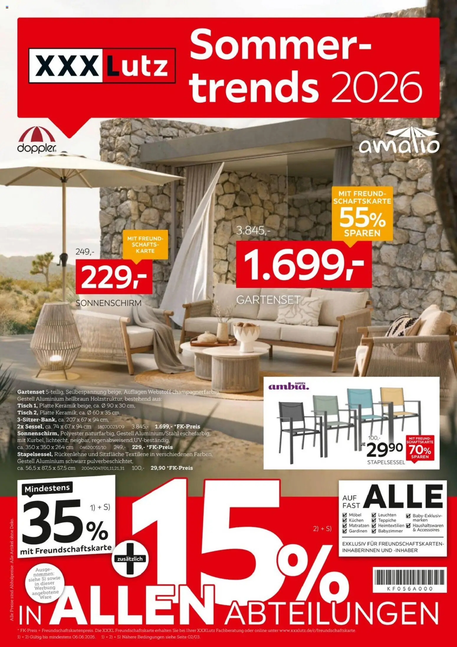 XXXLutz Prospekt 	 – gültig ab 16.05.2026 | Seite: 1 | Produkte: Tisch, Sonnenschirm, Kuchen