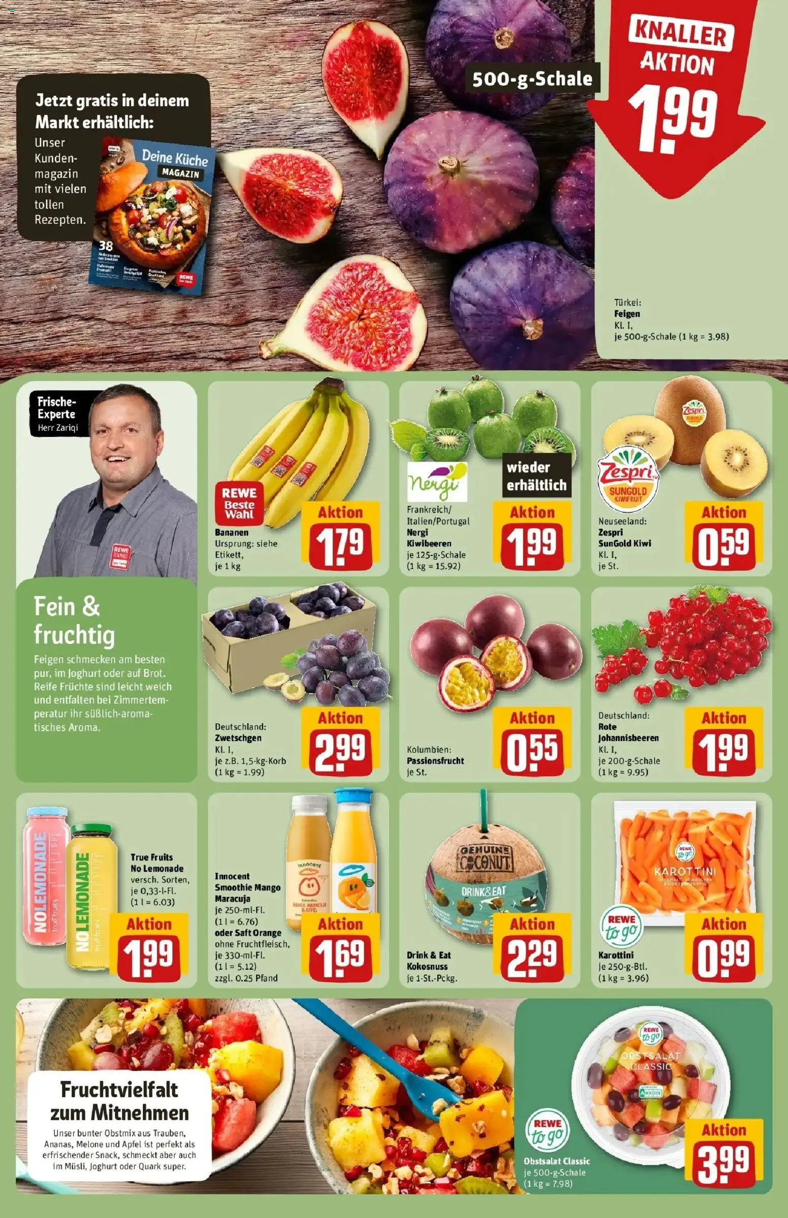REWE Prospekt ab 07.09.2026 zum Blättern » Angebote | Seite: 6 | Produkte: Küche, Bananen, Saft, Kiwi