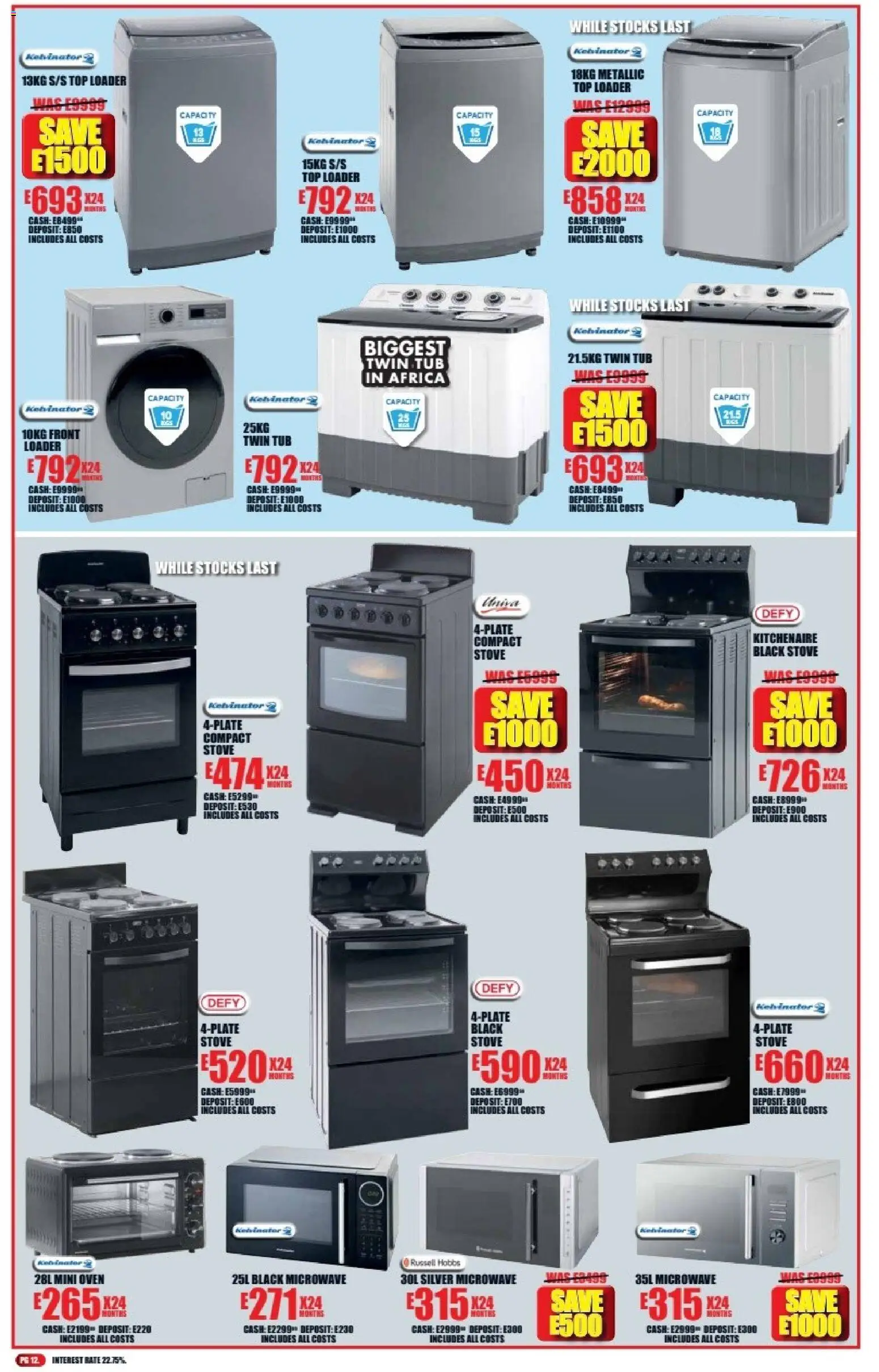 New Lewis Stores catalogue – valid from 06/07/2026 | Page: 12 | Products: Oven, Stove, Microwave