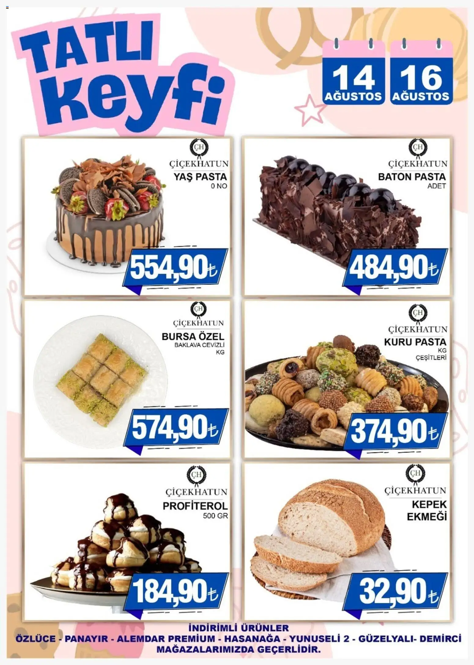 Furpa Cumadan Pazara - 14 Ağustos 2026 tarihinden itibaren geçerlidir | Sayfa: 1 | Ürünler: Profiterol