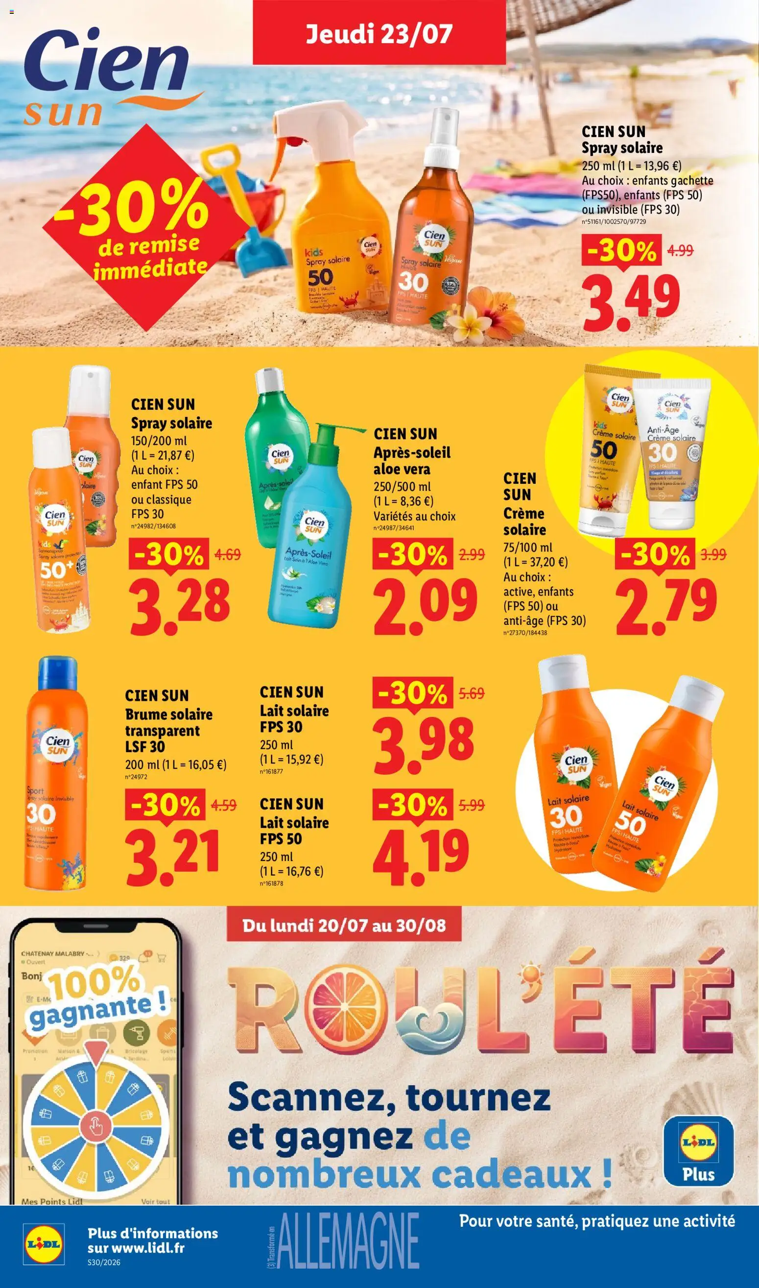 {H1} | Page: 26 | Produits: Aloe vera, Crème solaire, Lait, Crème