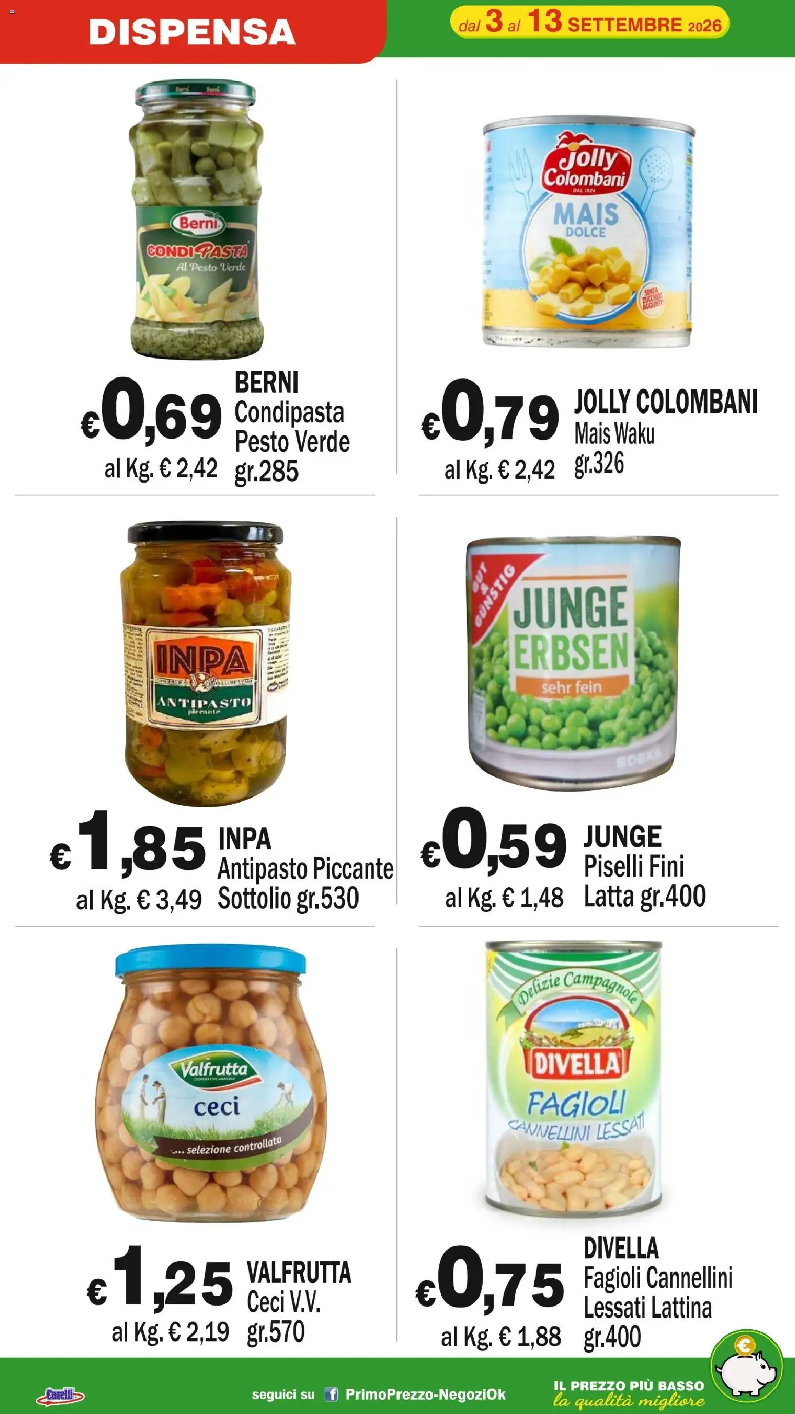 Volantino Primo Prezzo del 03/09/2026 | Pagina: 9