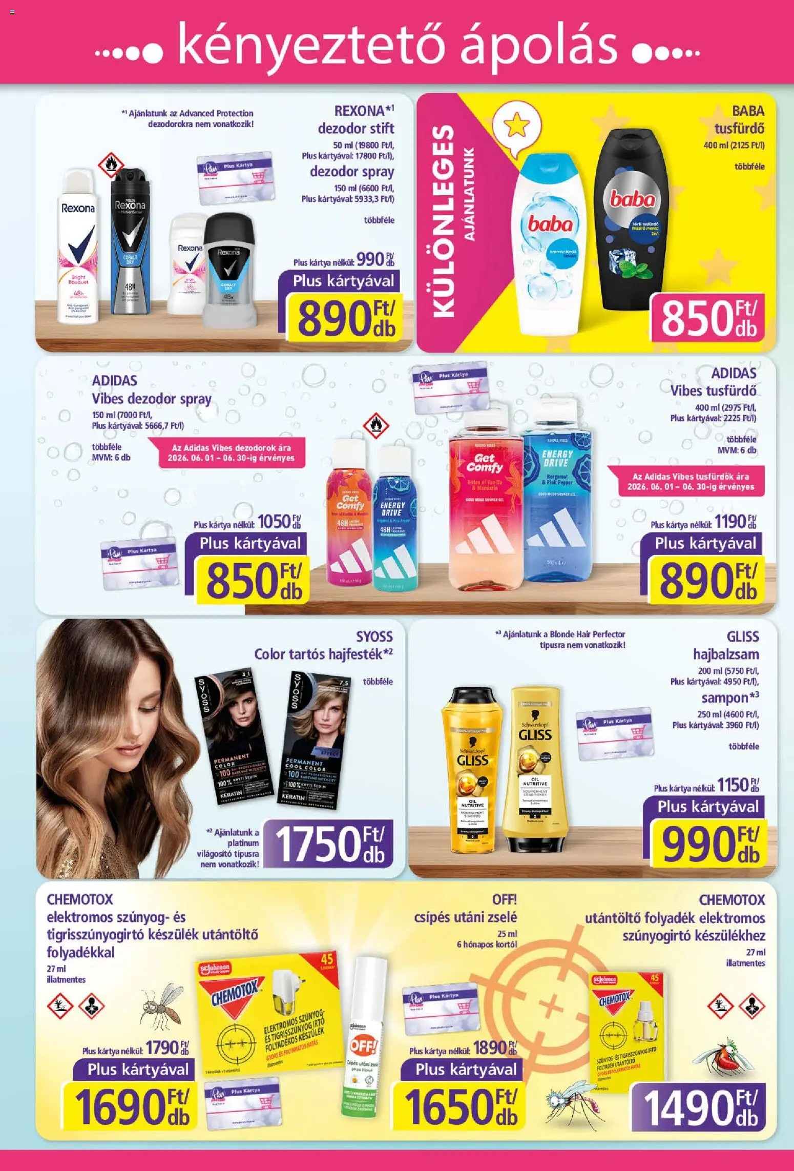 Plus Market akciós ujság - amely érvényes a következő dátumtól: 04.06.2026 | Oldal: 4 | Termékek: Stift, Hajbalzsam, Tusfürdő, Mandarin
