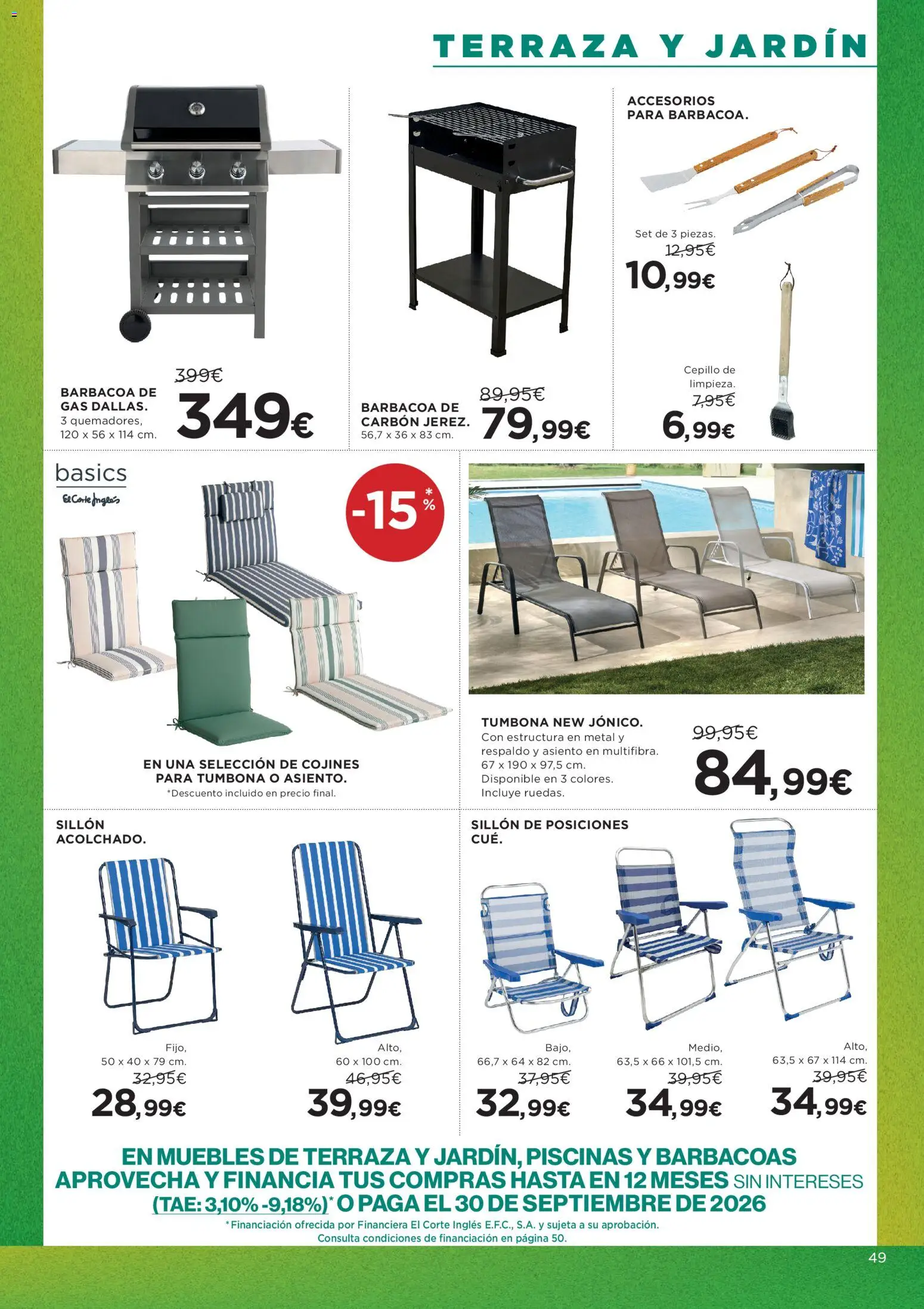 Hipercor catálogo │ válido desde el 21.05.2026 | Página: 49 | Productos: Cepillo, Muebles, Tumbona, Barbacoa