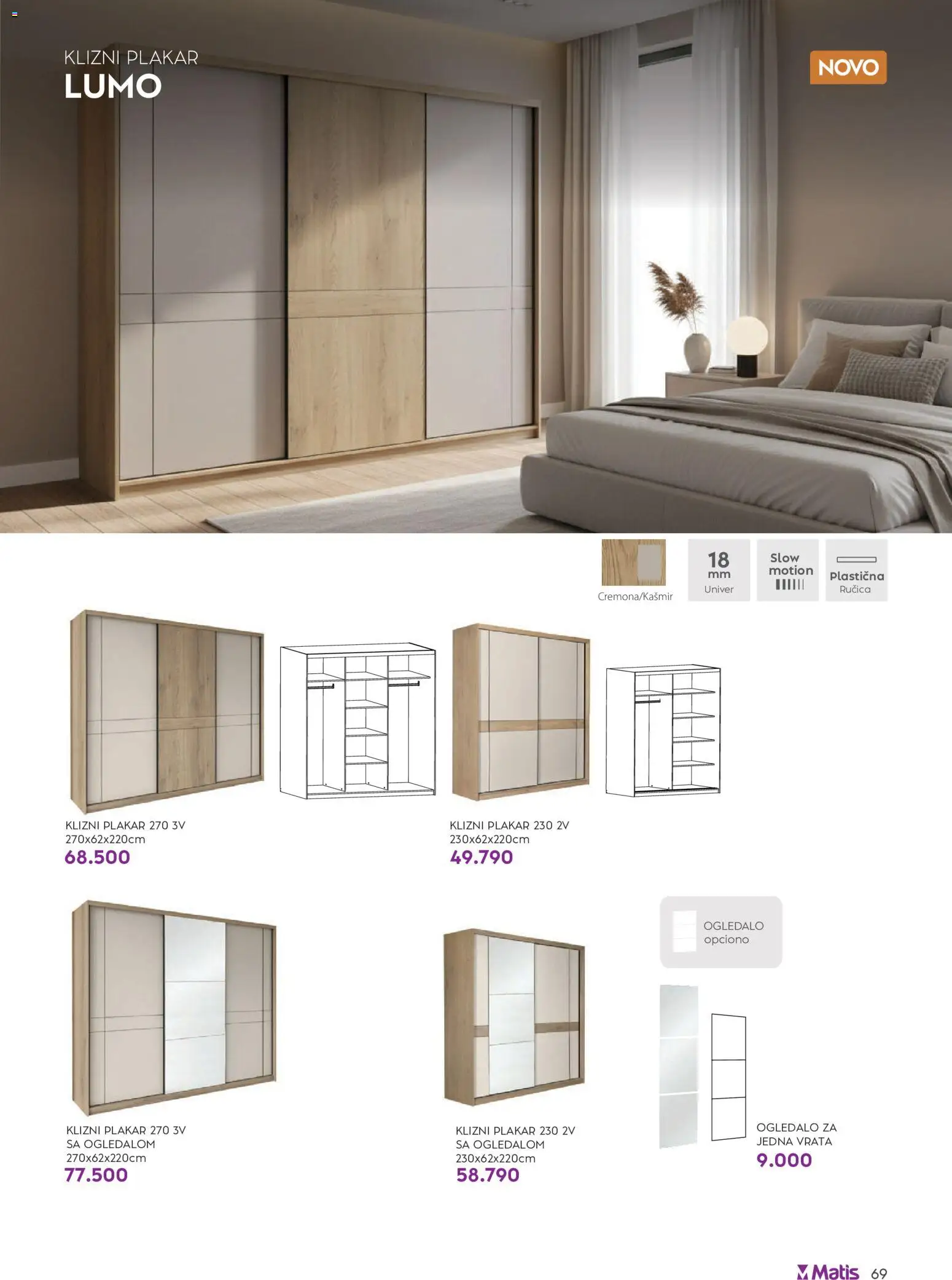 Matis katalog - važi od 01.06.2026 | Strana: 69 | Proizvode: Vrata, Ogledalo