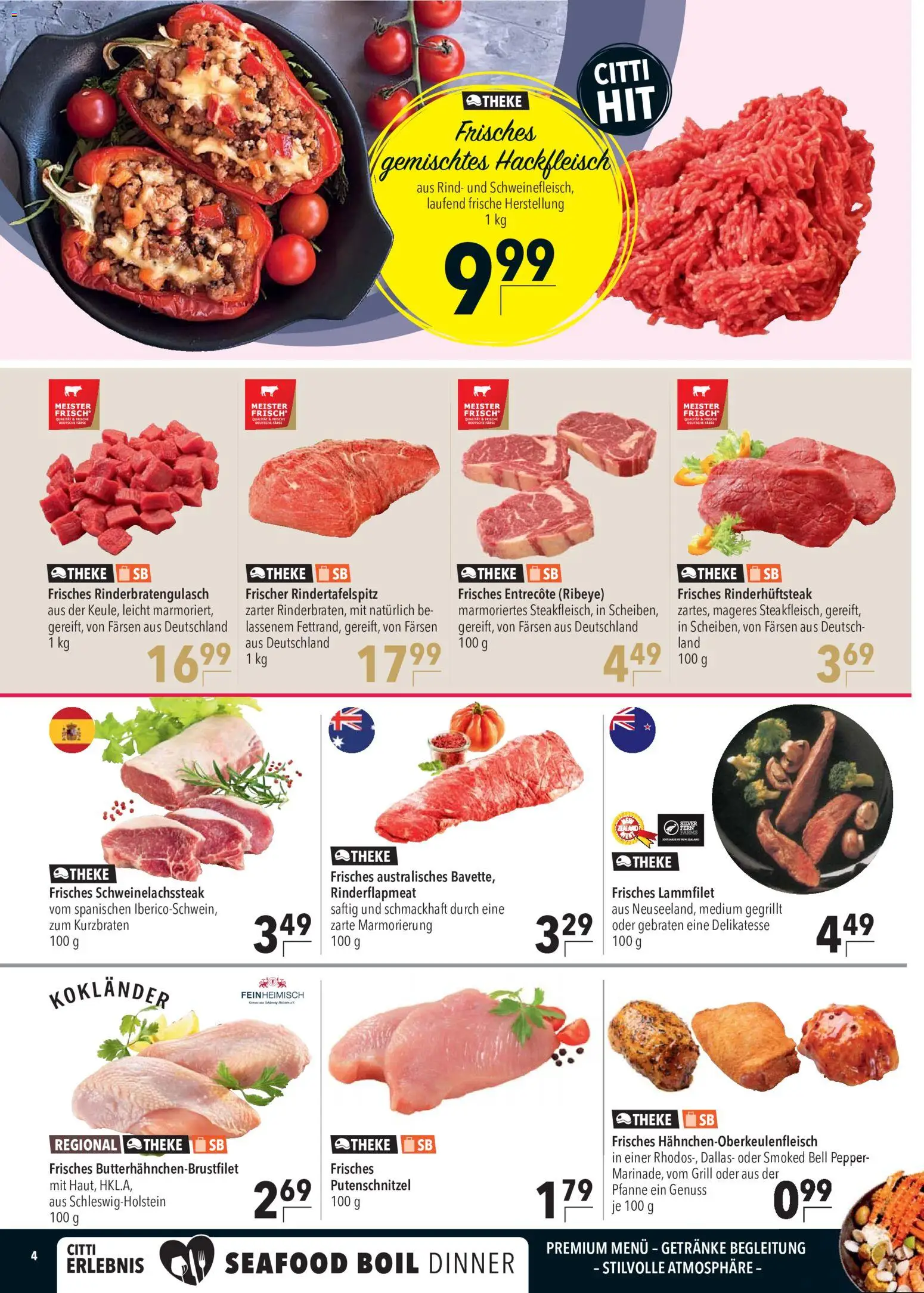 CITTI Markt Prospekt – gültig ab 16.09.2026 | Seite: 4 | Produkte: Grill, Theke, Putenschnitzel, Hackfleisch