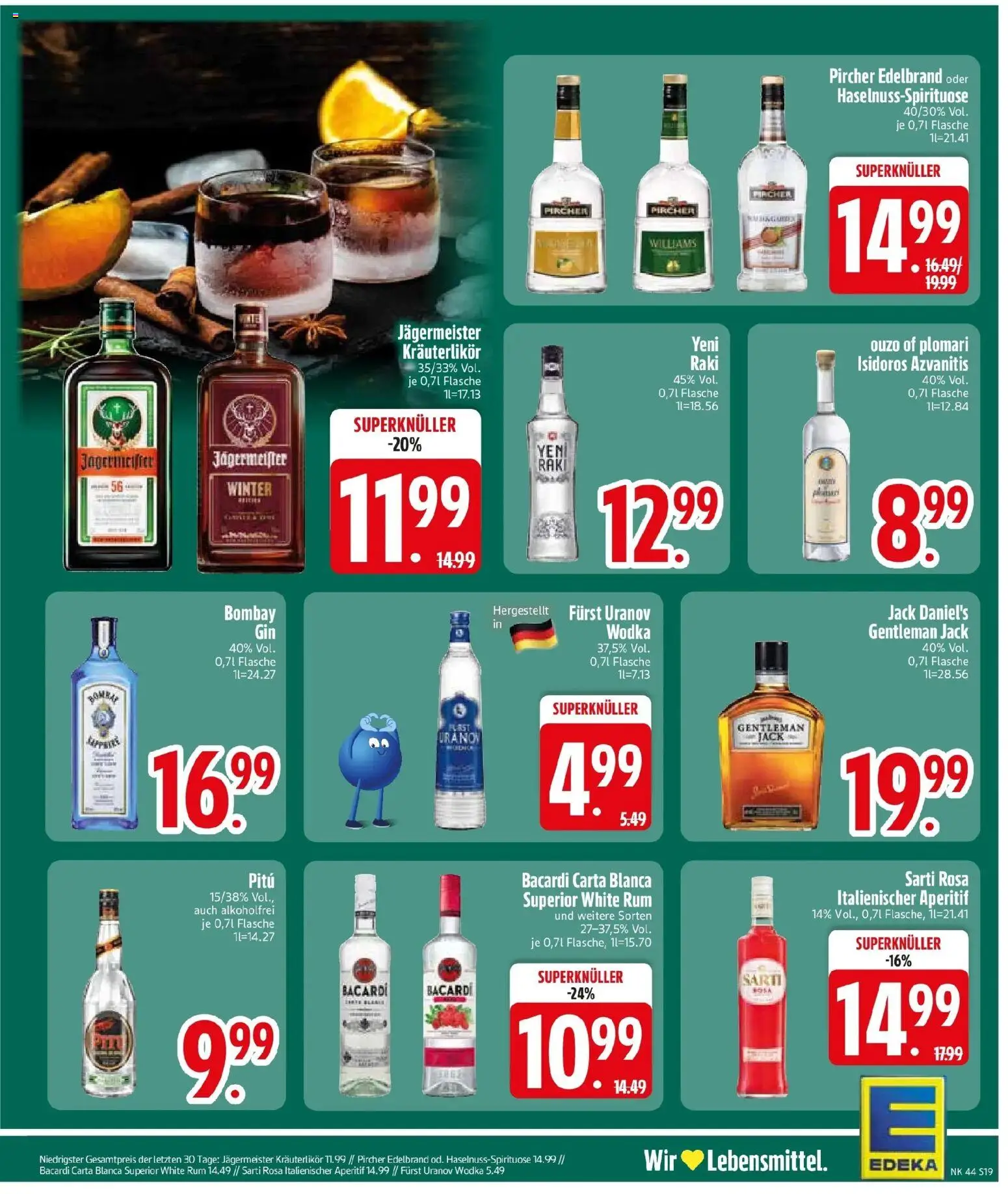 Edeka Prospekt Bad Hindelang (ab 26.10.2026) » Angebote Online | Seite: 21 | Produkte: Rum, Jack Daniel's, Jägermeister, Wodka
