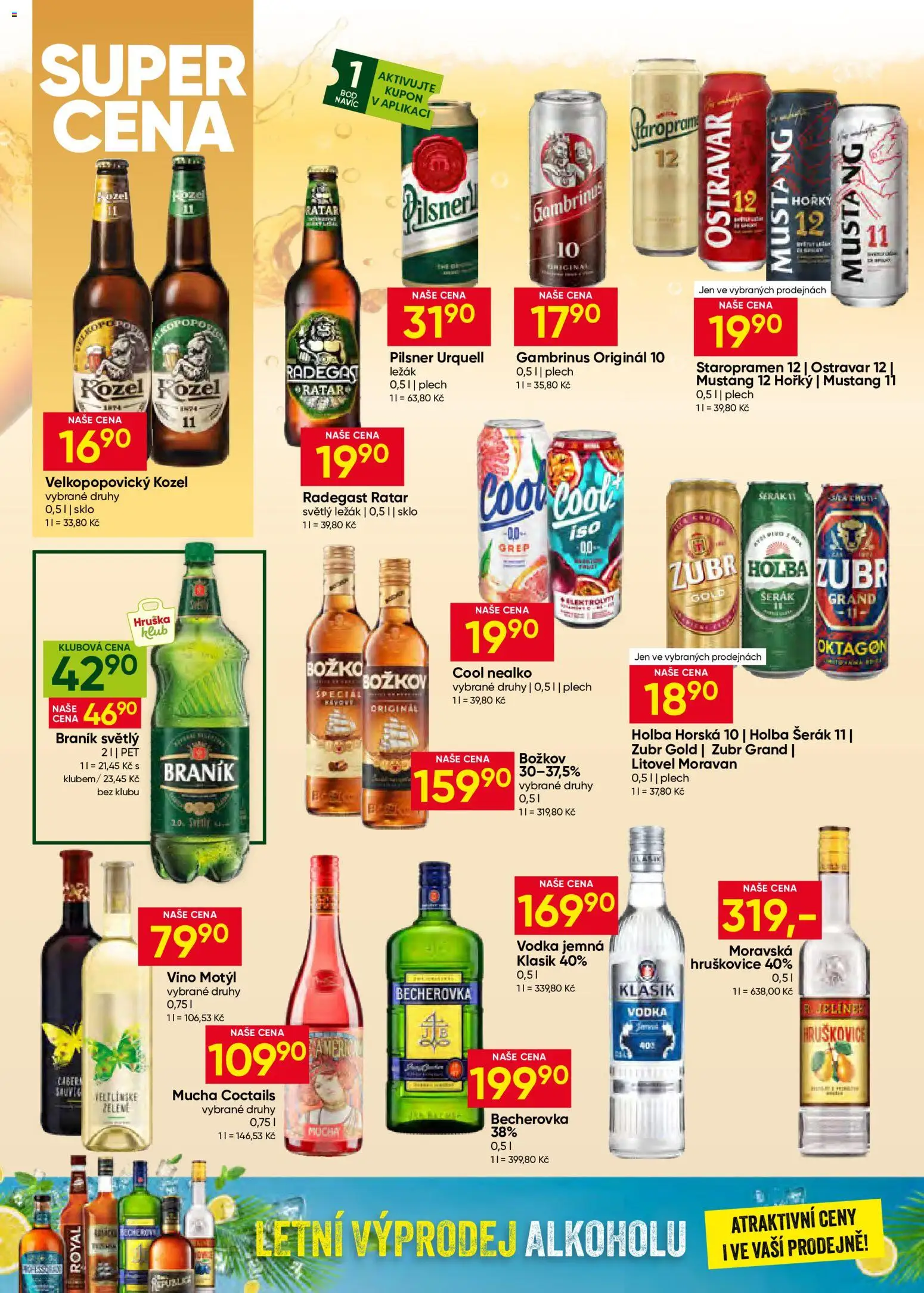 Hruška leták od 22.07.2026 | Strana: 10 | Produkty: Staropramen, Vodka, Kozel, Víno Motýl
