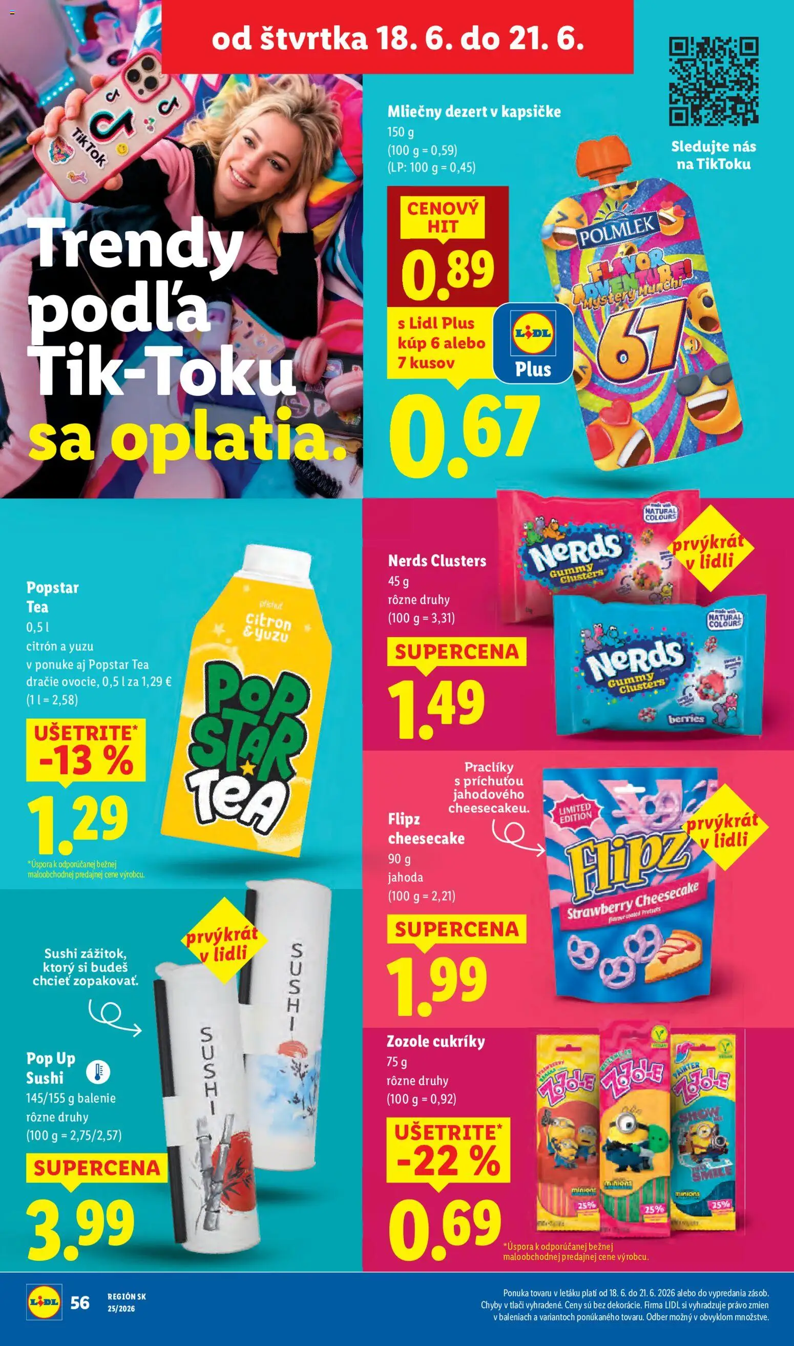 Nové Lidl akcie – leták je platný od 15.06.2026 | Strana: 71 | Produkty: Cukríky, Sushi