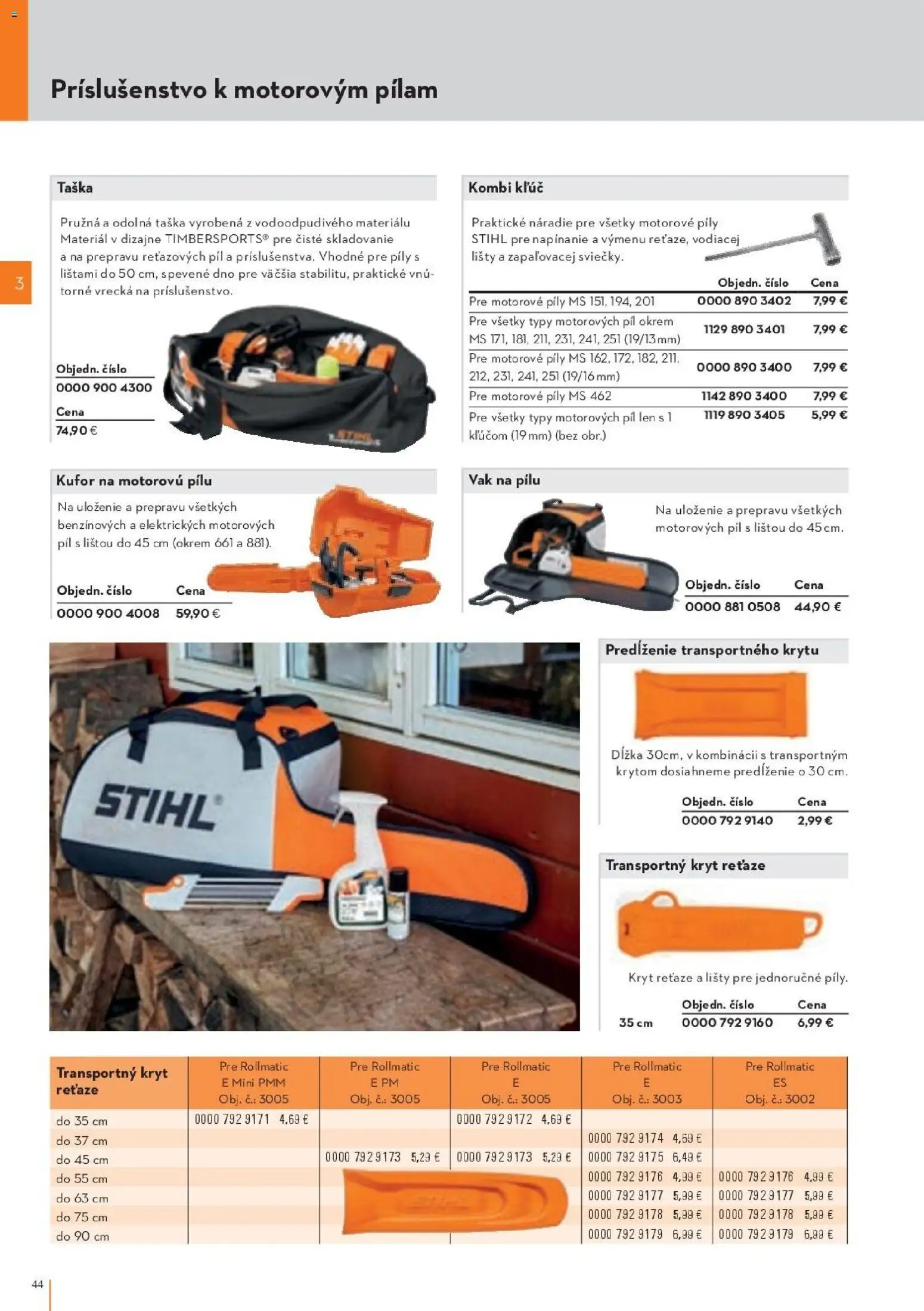 Nové STIHL akcie – leták je platný od 19.08.2026 | Strana: 44 | Produkty: Náradie, Kufor, Taška