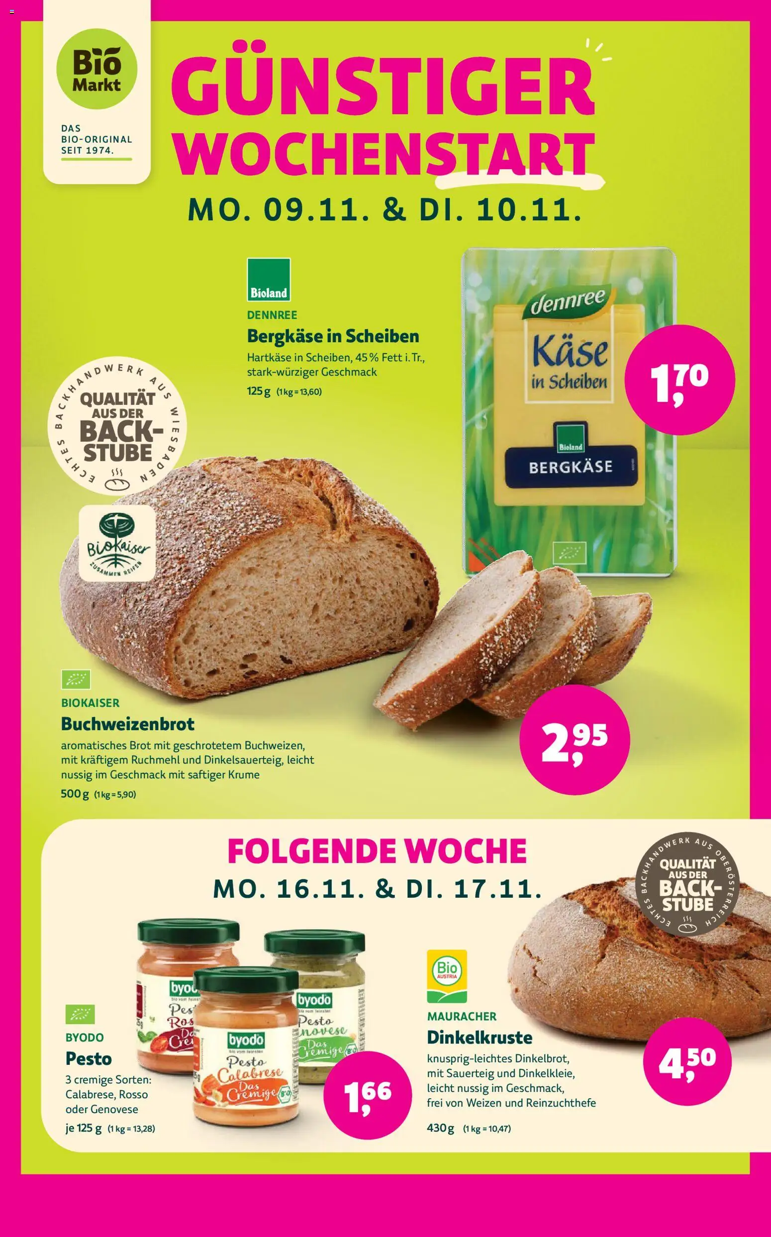 BioMarkt Prospekt – gültig ab 04.11.2026 | Seite: 3 | Produkte: Käse, Brot
