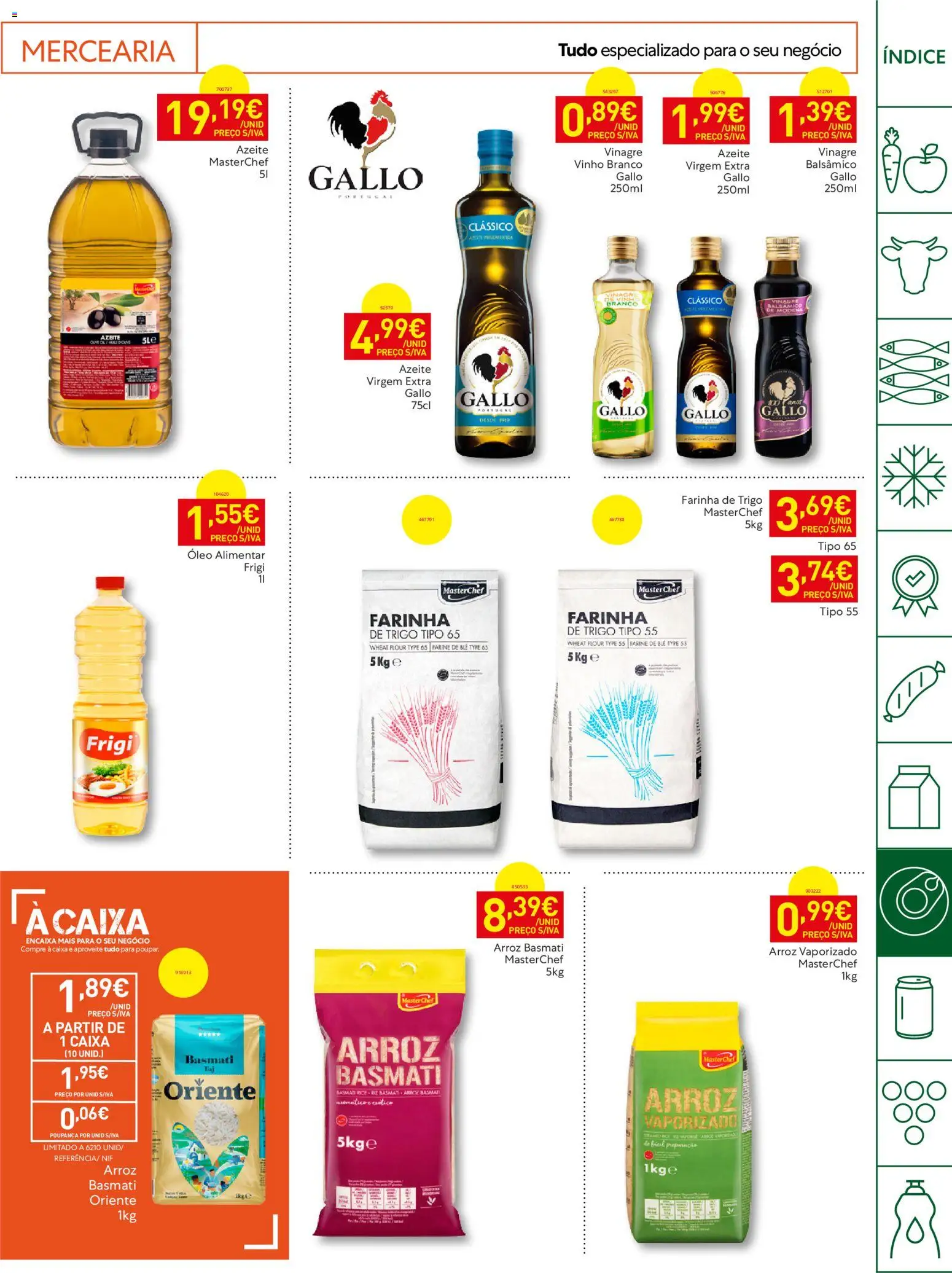 Recheio Horeca Madeira │ válido de 07/07/2026 | Página: 21 | Produtos: Vinagre, Farinha de trigo, Arroz basmati, Óleo