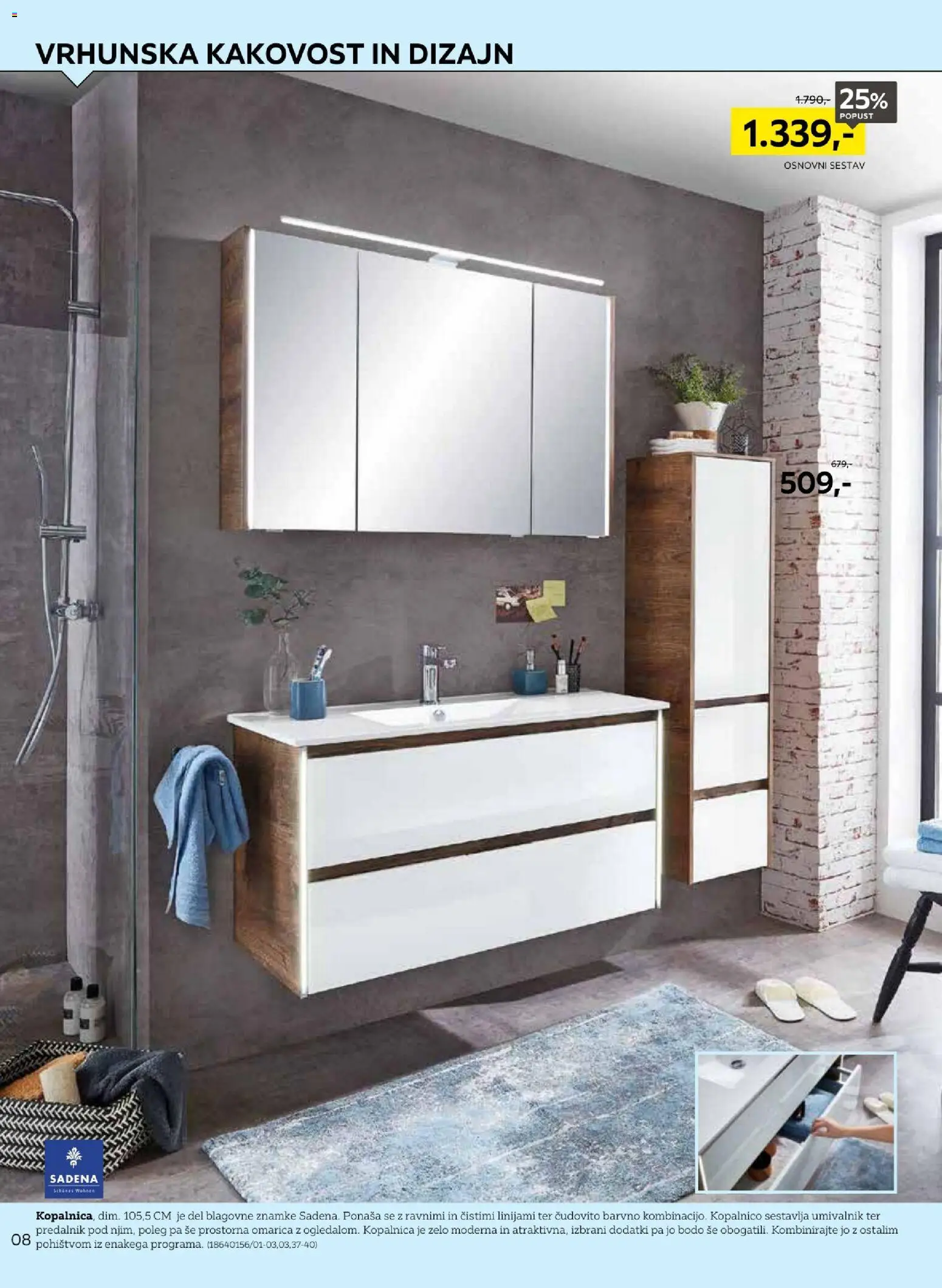 Novi XXXL Lesnina katalog ponudbe – veljaven od 18.08.2026 | Stran: 8 | Izdelki: Predalnik, Umivalnik, Omarica