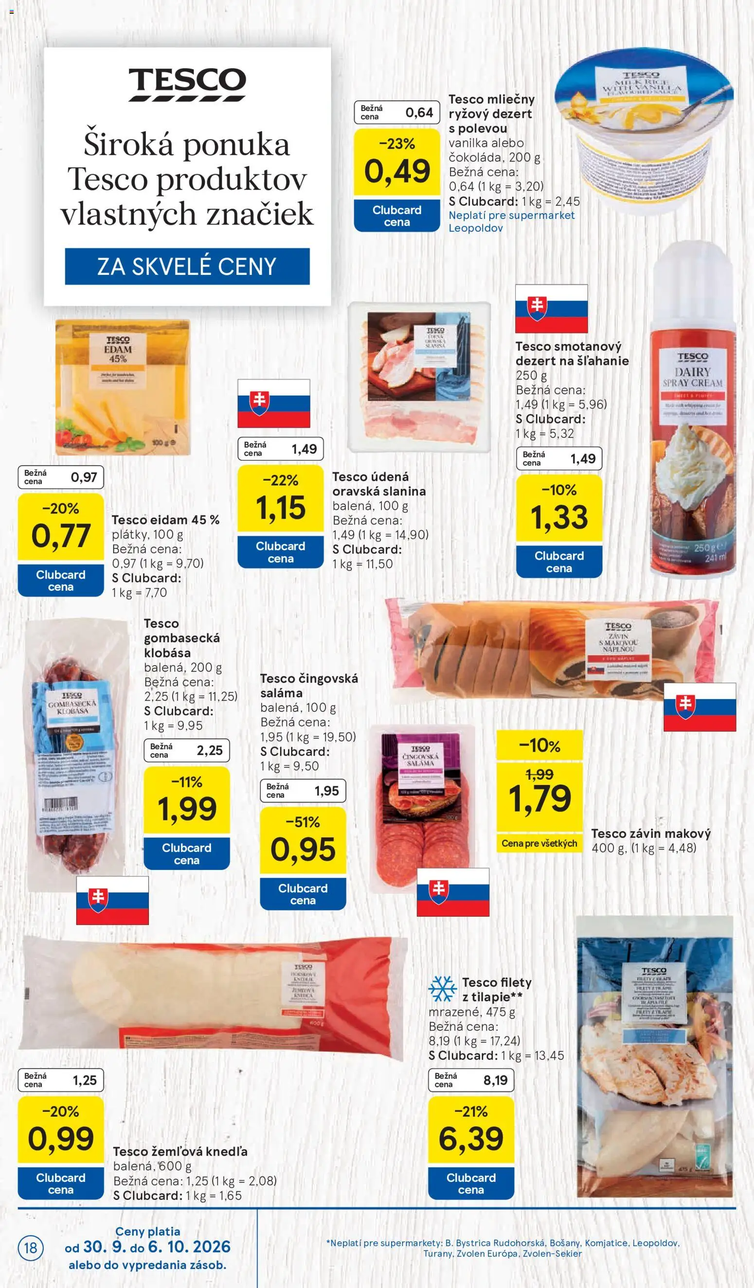 Nové Tesco akcie – leták je platný od 30.09.2026 | Strana: 18