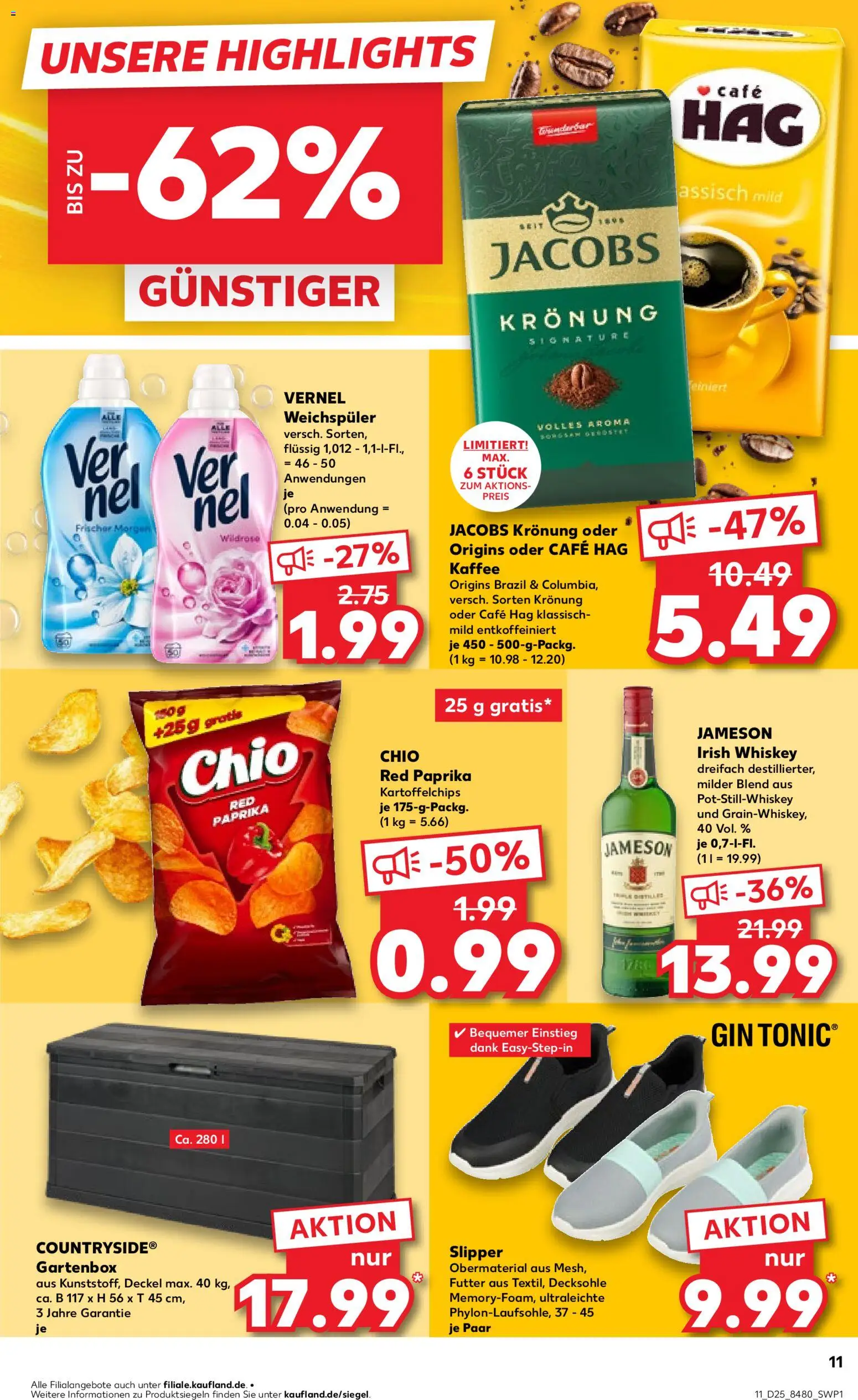 Kaufland Prospekt Stuttgart – gültig ab 18.06.2026 | Seite: 11 | Produkte: Box, Jameson, Chips, Vernel