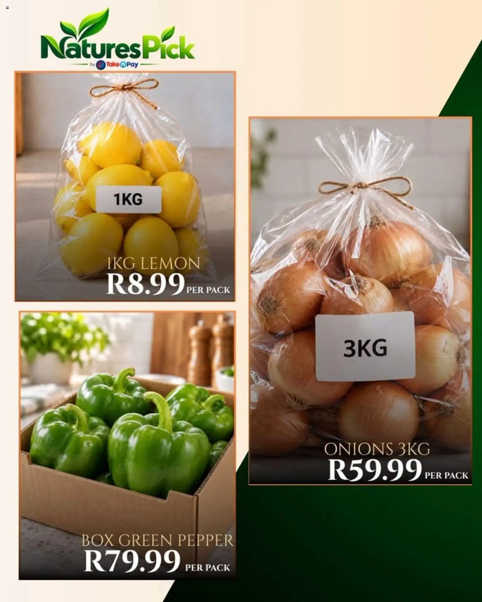 New Take n Pay catalogue – valid from 09/10/2026 | Page: 18 | Products: Box, Onions, Pepper, Lemon