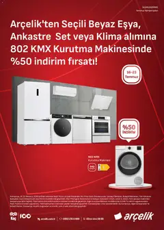 16 Temmuz 2026 tarihinden itibaren geçerli olan Arçelik kataloğu önizlemesi