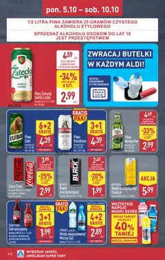 Pogląd oferty "Aldi gazetka" - ważna od 05.10.2026 | Strona: 26 | Produkty: Napoje, Napój energetyczny, Sok, Piwo Namysłów