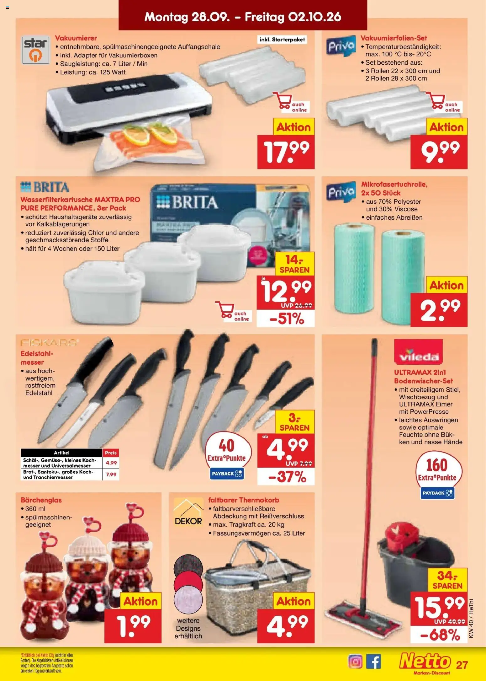 Netto Marken-Discount Prospekt Pirna – gültig ab 28.09.2026 | Seite: 39 | Produkte: Adapter, Vakuumierer