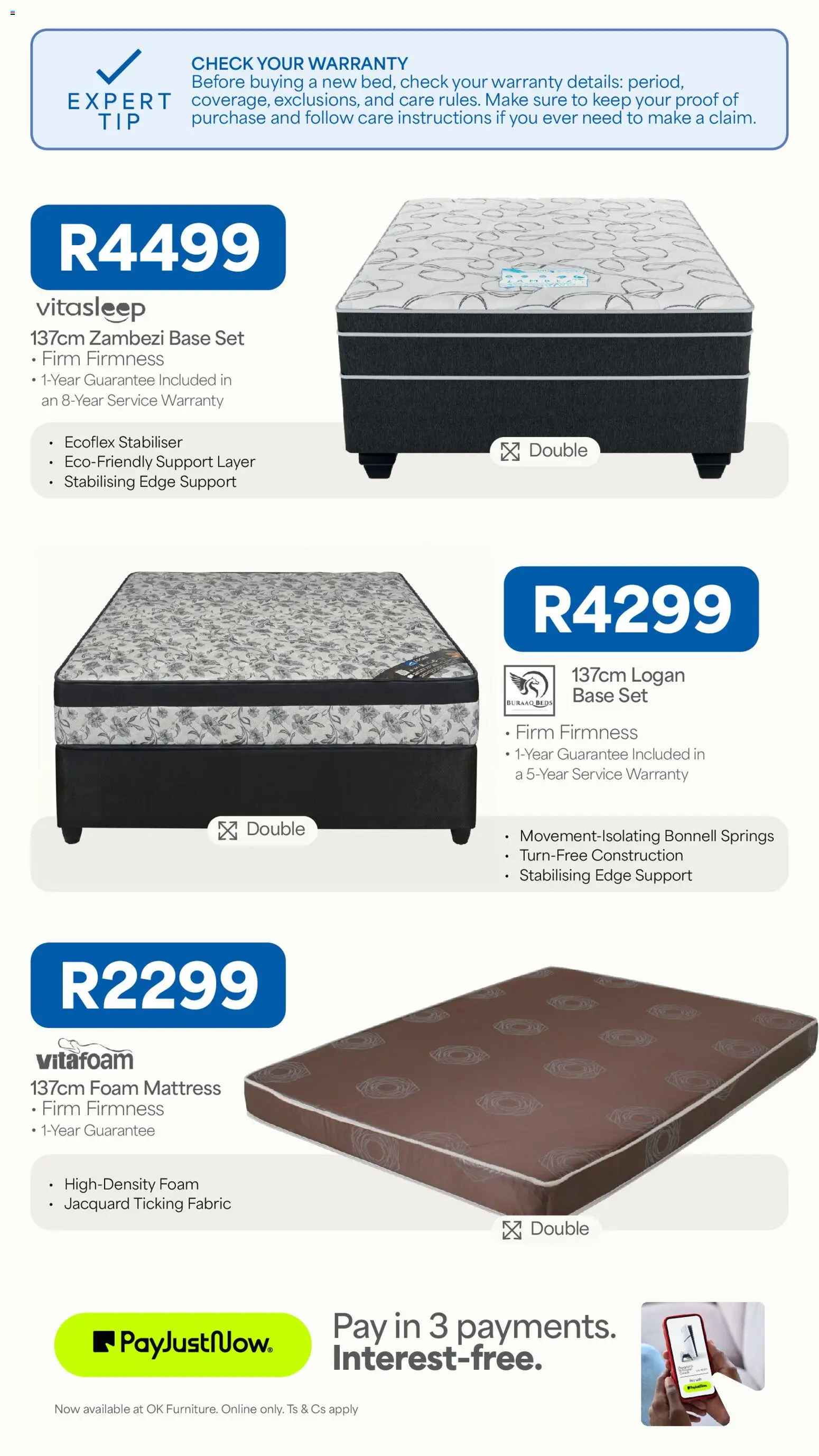 New OK Furniture catalogue – valid from 16/10/2026 | Page: 15 | Products: Mattress, Foam